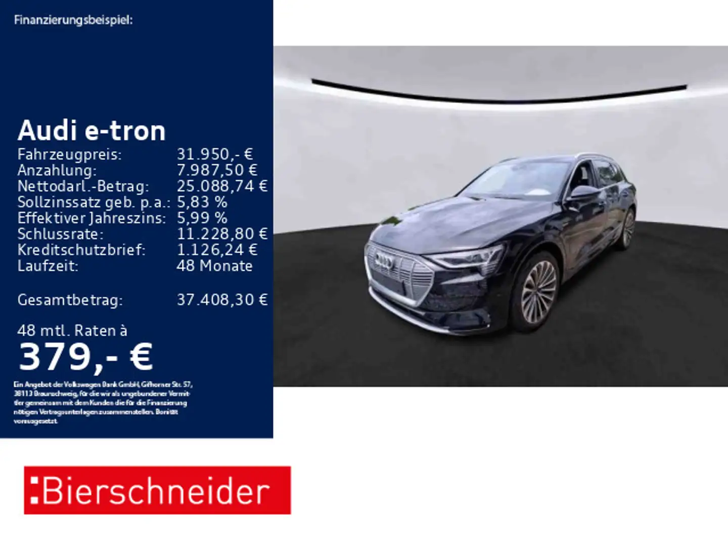 Audi e-tron 50 qu. advanced 21 AHK MATRIX LUFT 360 Schwarz - 1