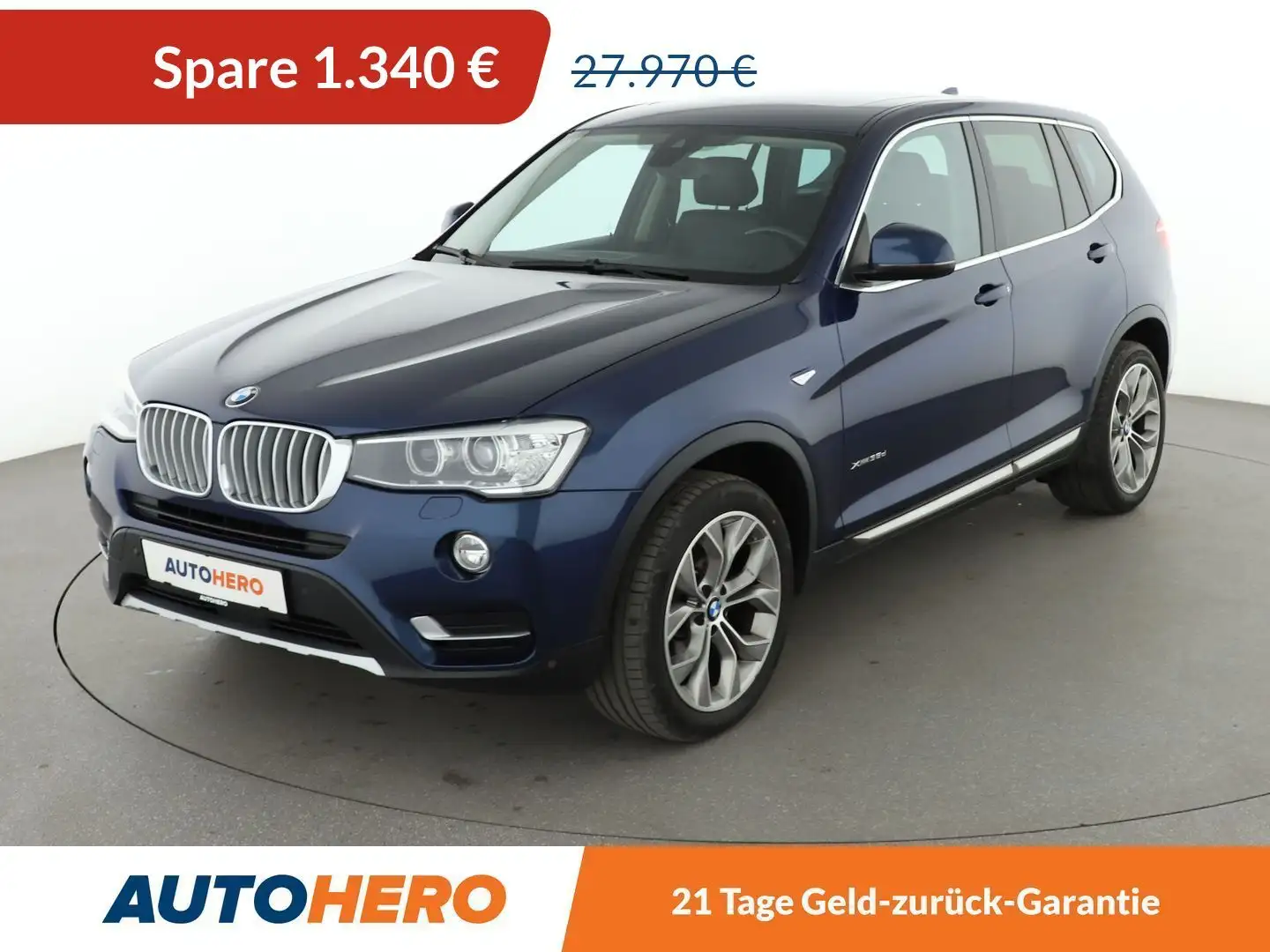 BMW X3 xDrive 35d Aut.*NAVI*BI-XENON*ACC*HUD*PANO* Azul - 1