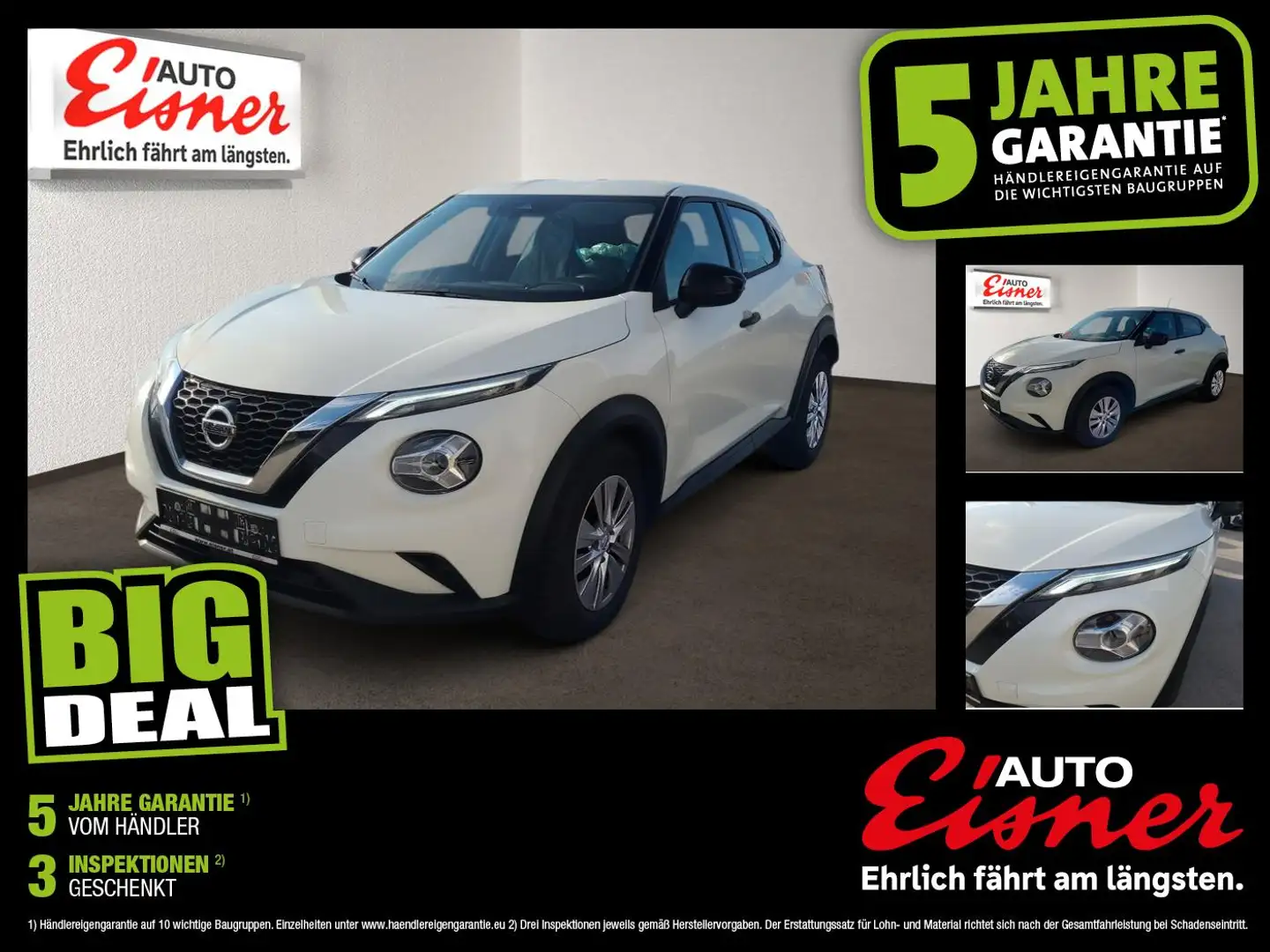 Nissan Juke 1.0 DIG-T VISIA 1 Besitz Weiß - 1