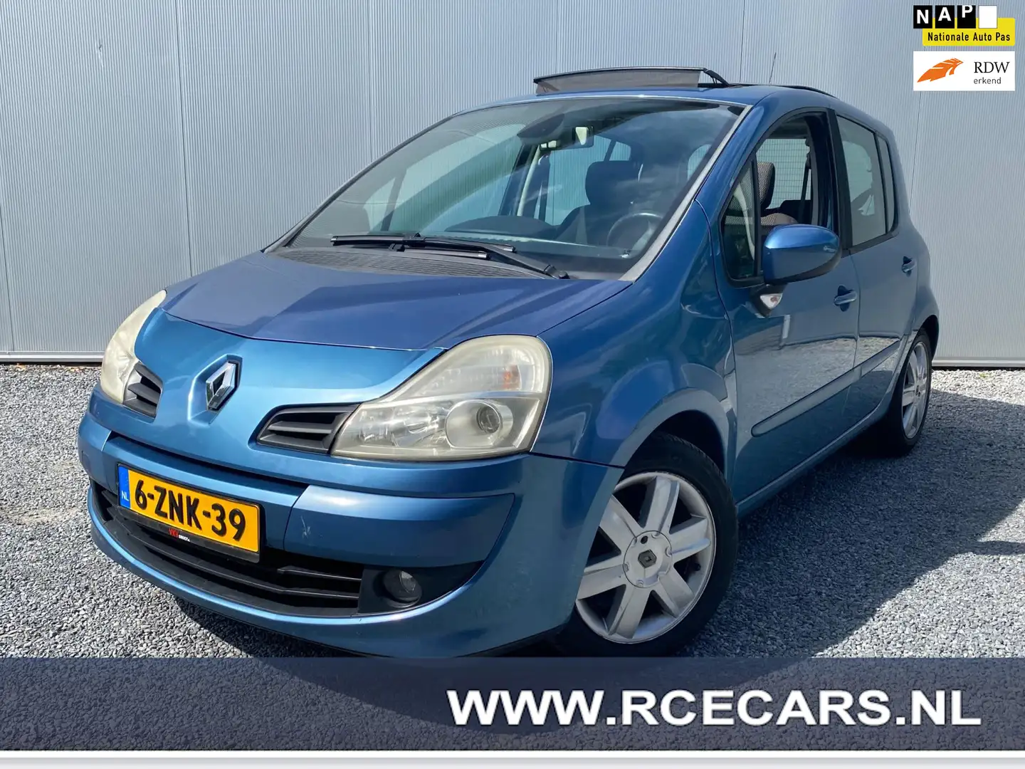 Renault Modus 1.6-16V Dynamique | Automaat | Trekhaak | Panorama Blauw - 1