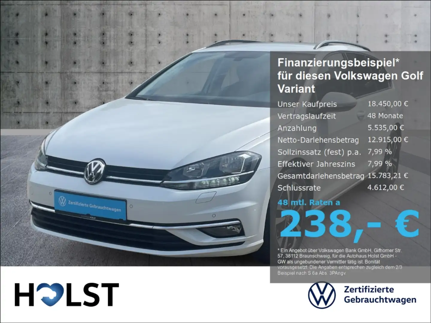 Volkswagen Golf Variant VII 1.0TSI United AHK NAV ACC Bluetooth Weiß - 1