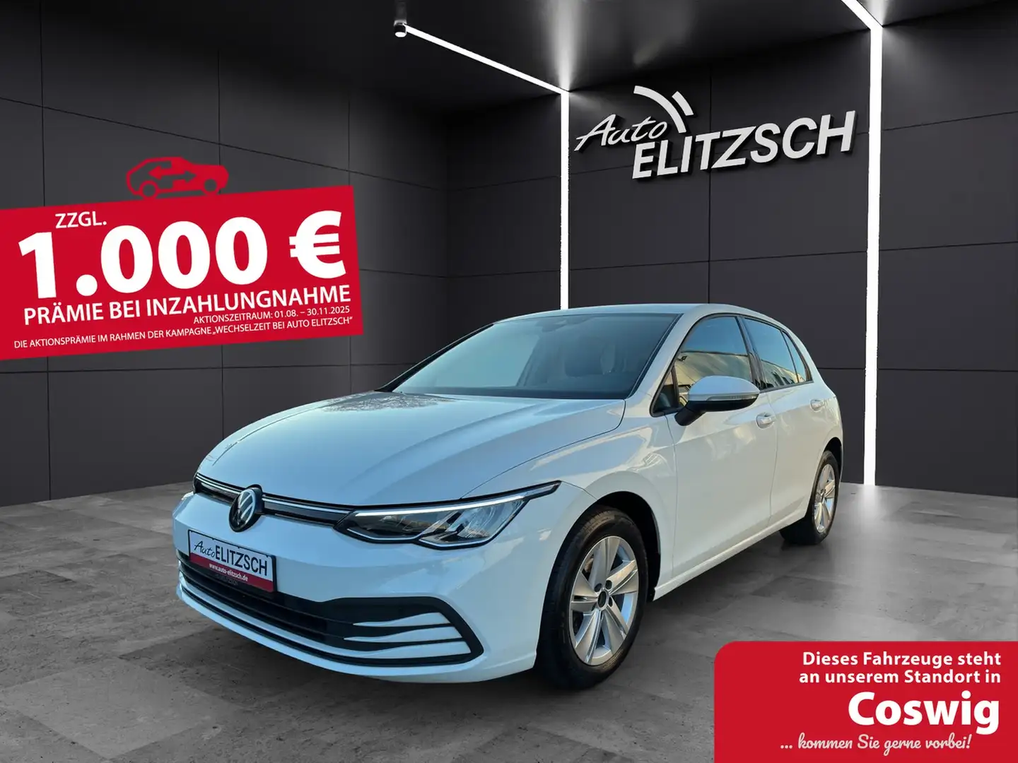 Volkswagen Golf VIII Life DSG TDI LED ACC SH PDC Ambiente Navi ... Weiß - 1