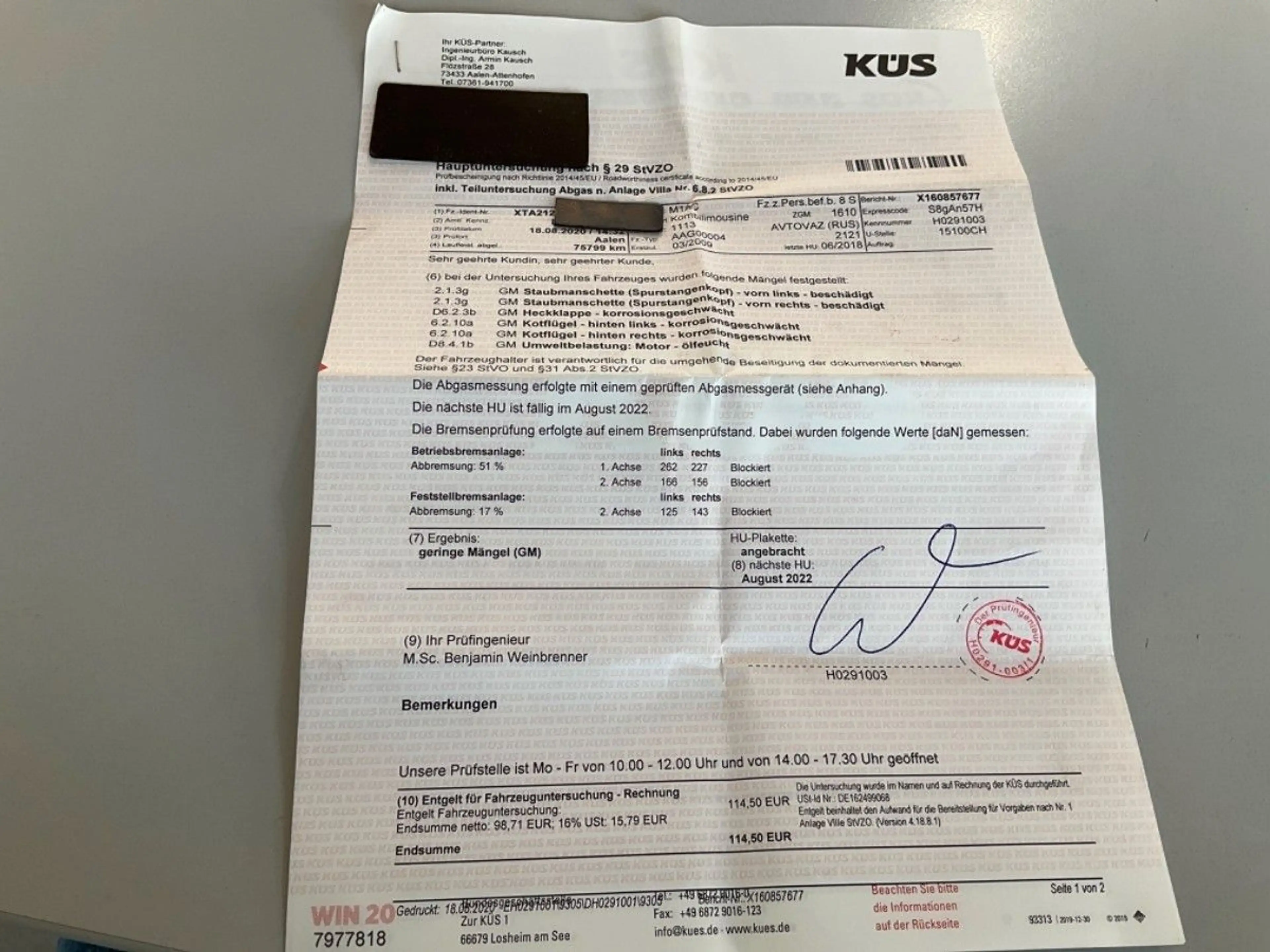 Lada Niva 1.7i Only 84415 km 4x4 TÜV NEU 1 HAND EURO4 — photo 6