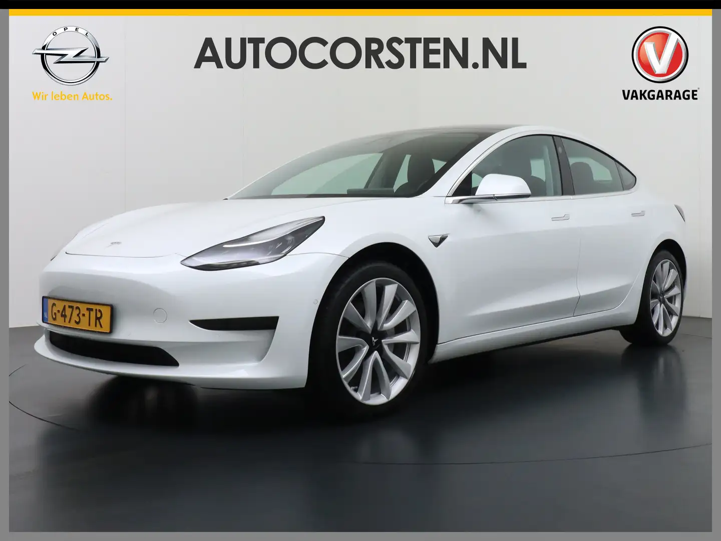 Tesla Model 3 RWD SR+ 60kWh 325PK Lmv 19" AutoPilot Leder PanoDa Blanc - 1