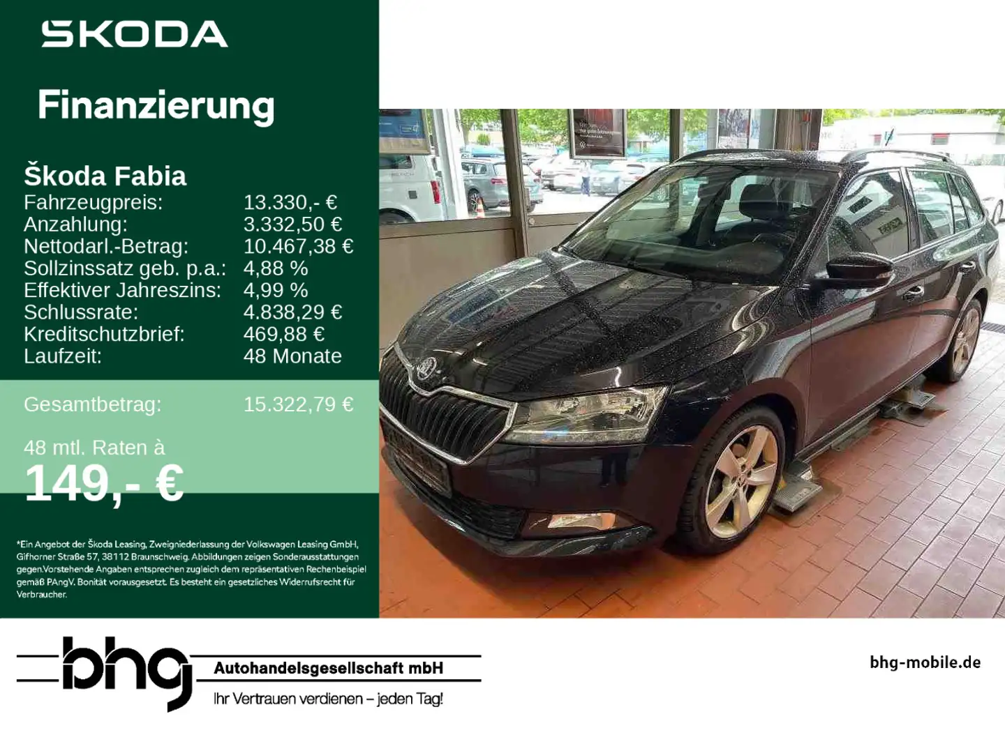 Skoda Fabia Combi 1.0 TSI Active Schwarz - 1