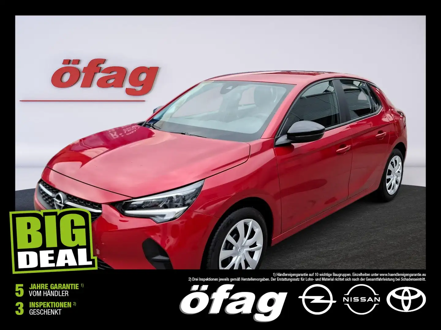 Opel Corsa F 1.2 Turbo LED+SHZ+Fernlichtass.+PDC+AUT Rot - 1