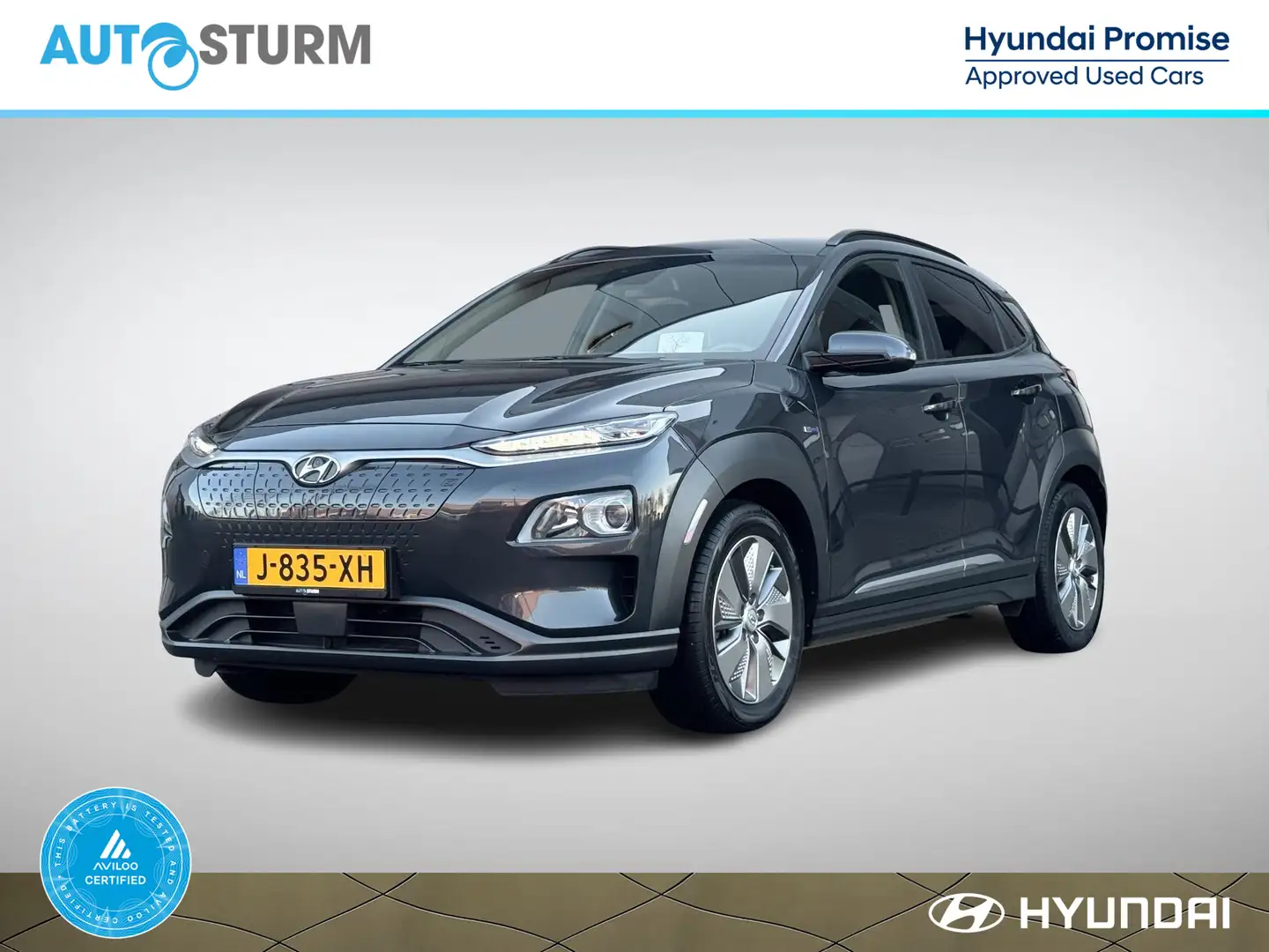 Hyundai KONA EV Fashion 64 kWh SoH 96%, 3-Fase Lader Gris - 1