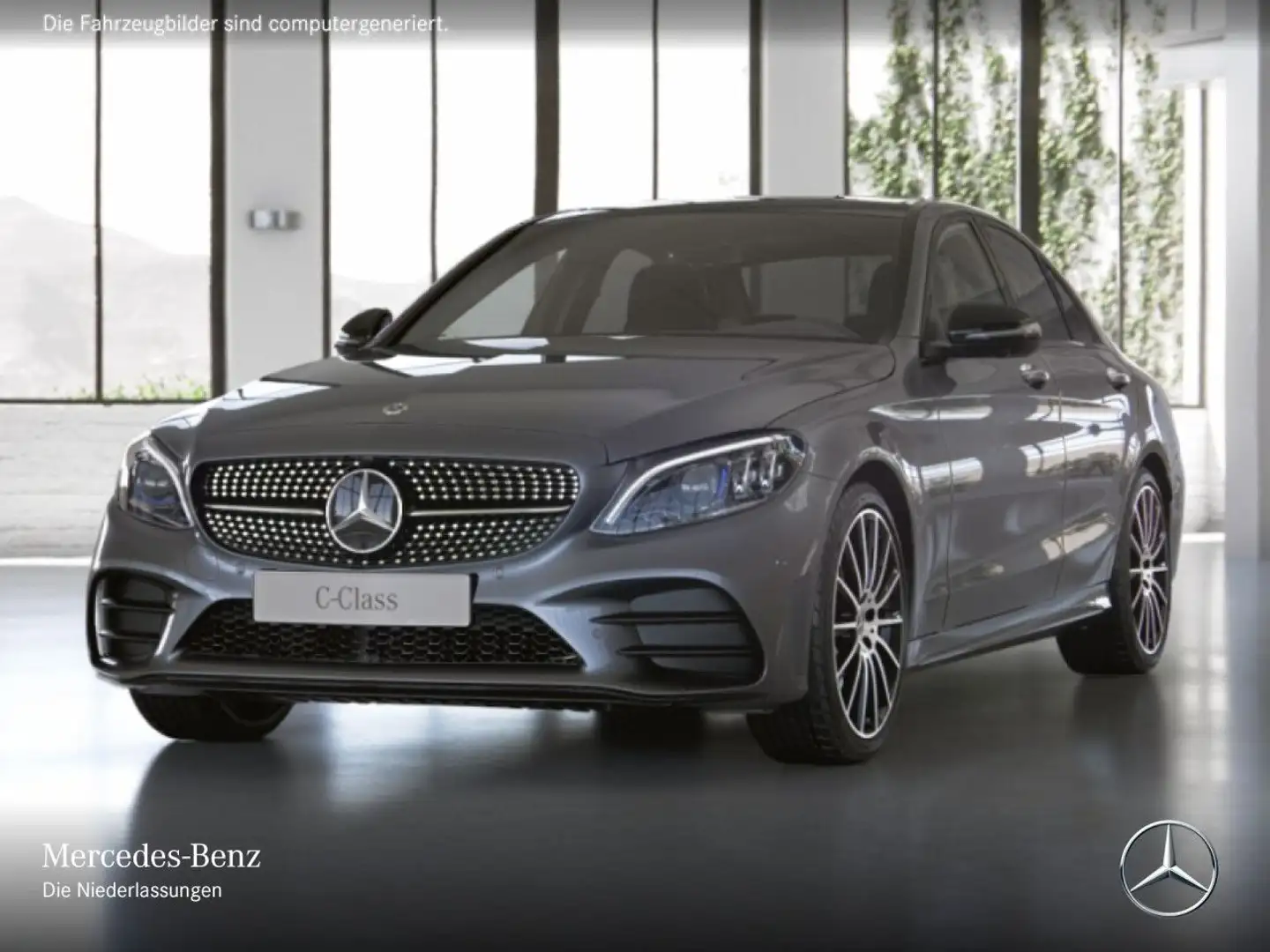 Mercedes-Benz C 300 AMG+NIGHT+PANO+360+AHK+MULTIBEAM+BURMESTER Grau - 2