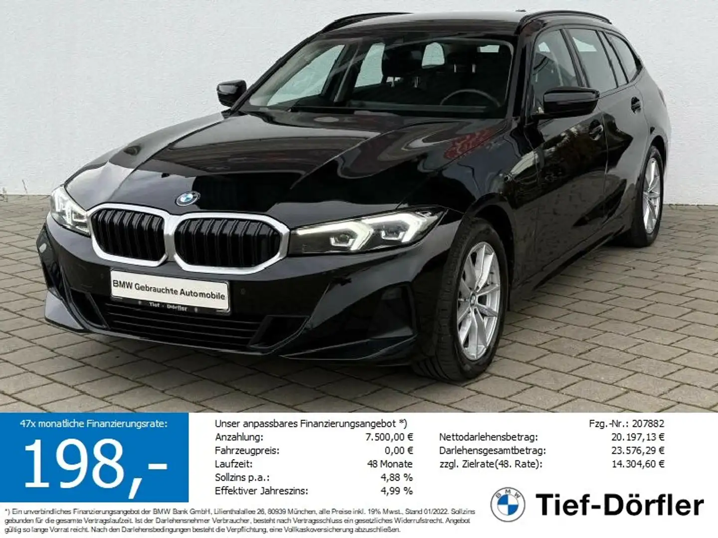 BMW 318 i SAG Touring NAVI/TEMPO/PDC/SH/Shadowlinie Schwarz - 1