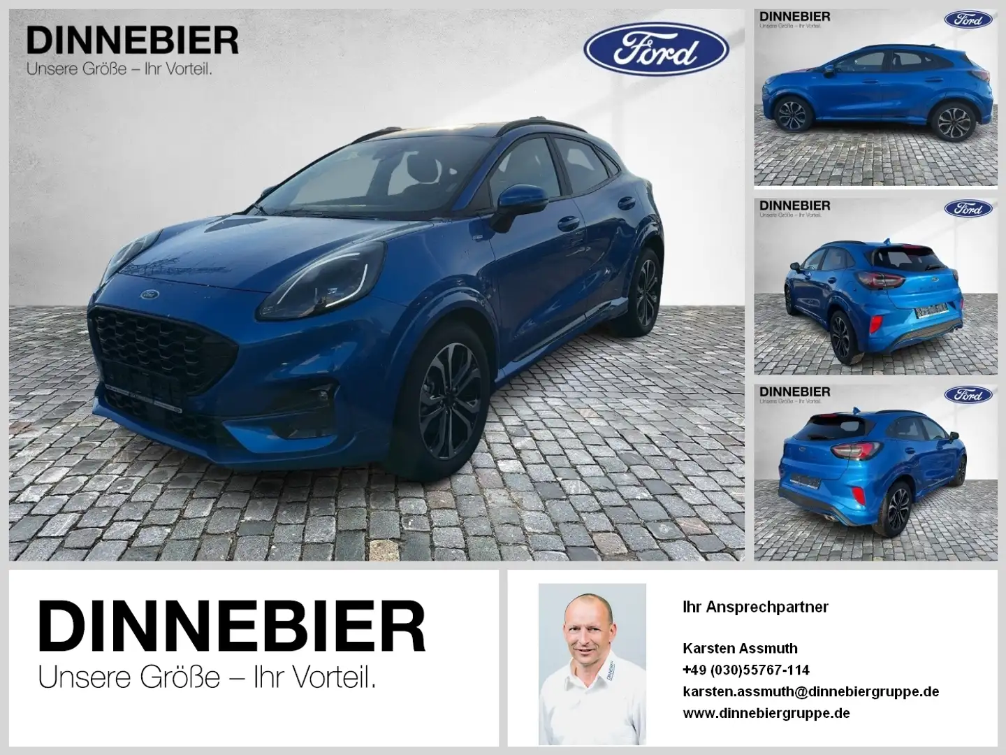 Ford Puma ST-Line X LED+Navi+Kamera+Winterpaket Bleu - 1