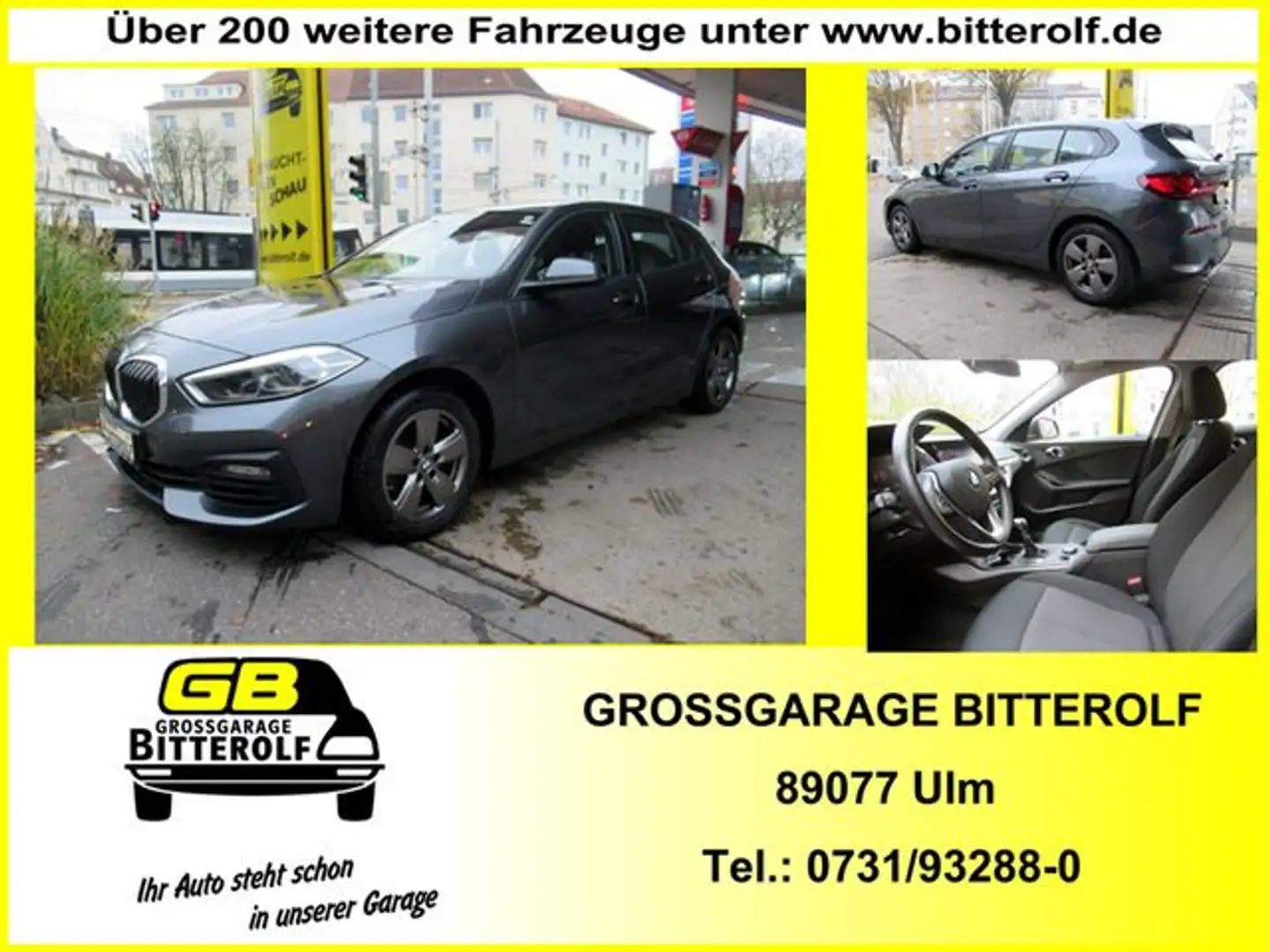 BMW 116 d Advantage 5tg Navi/Virt/SHZ/LED/PDC Grau - 1