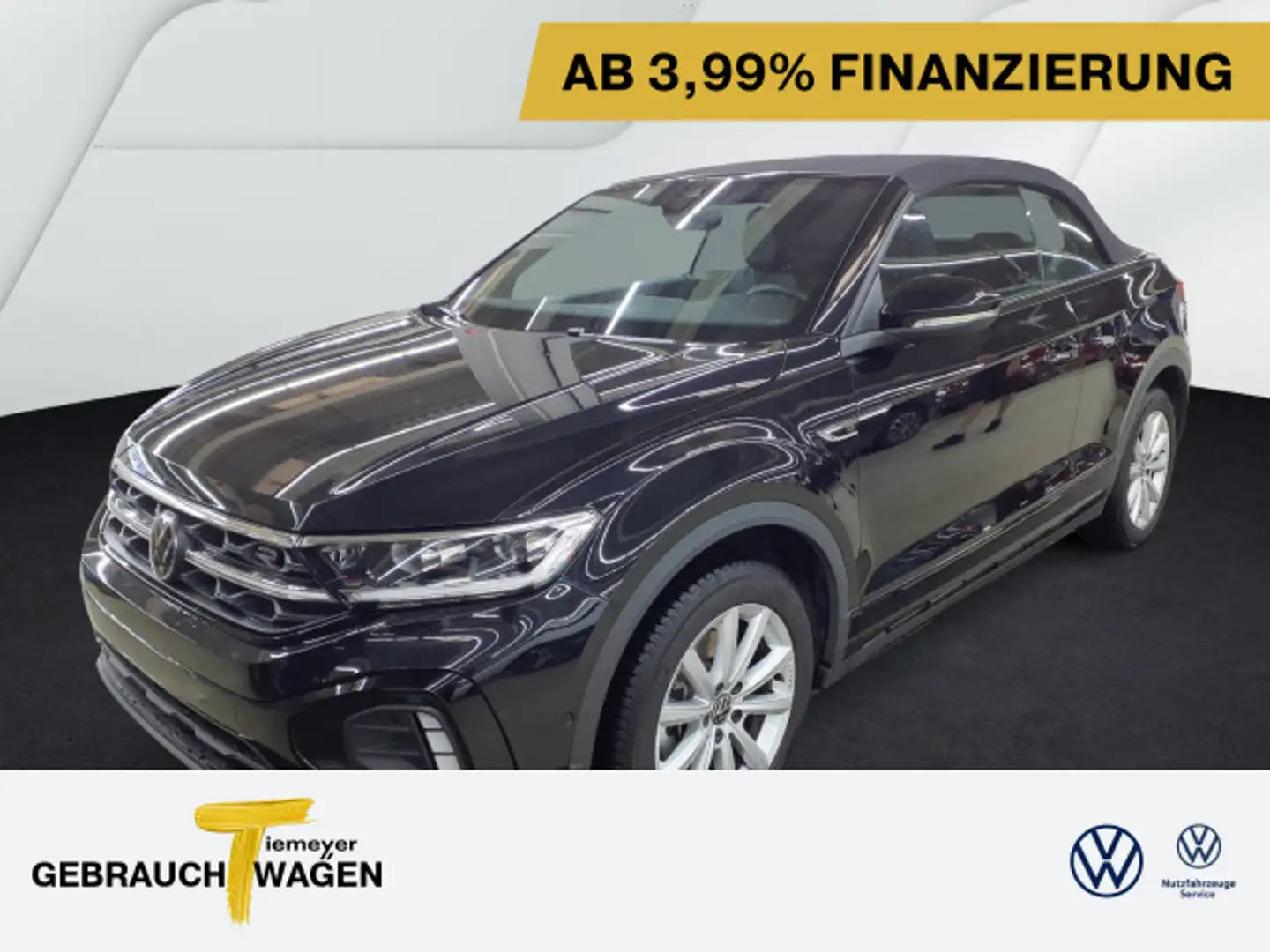 Volkswagen T-Roc Cabrio 1.5 TSI DSG R-LINE BLACK LM19 LEDER Schwarz - 1