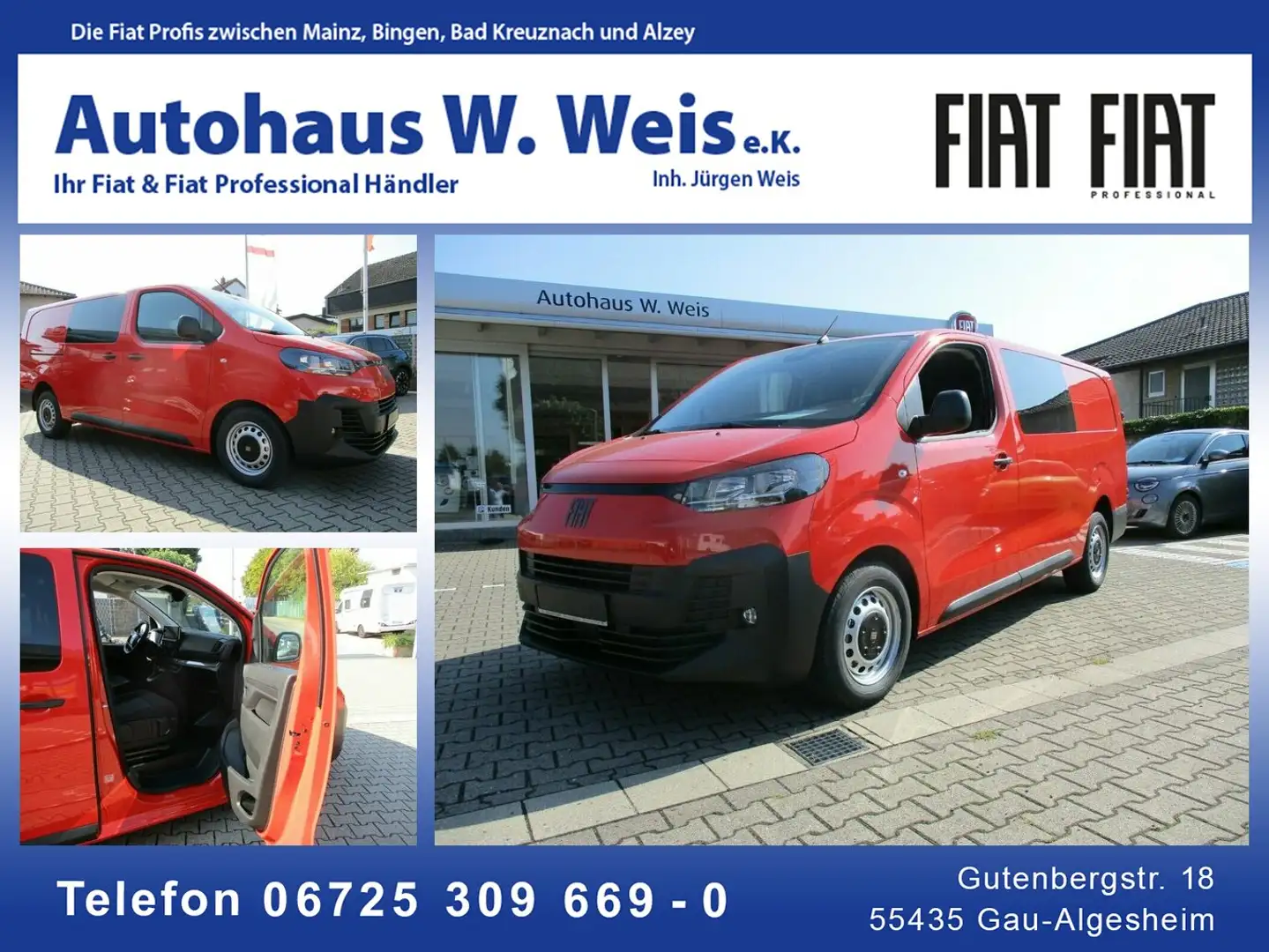 Fiat Scudo Multicab L3 2.0 145 MT6 Rojo - 1