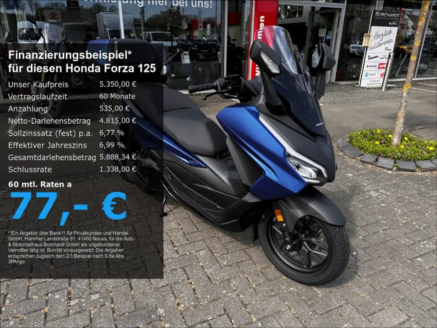 Honda Forza 125 *Mod.2025*sofort verfügbar*6 Jahre Garantie*B196*B Bleu - 1