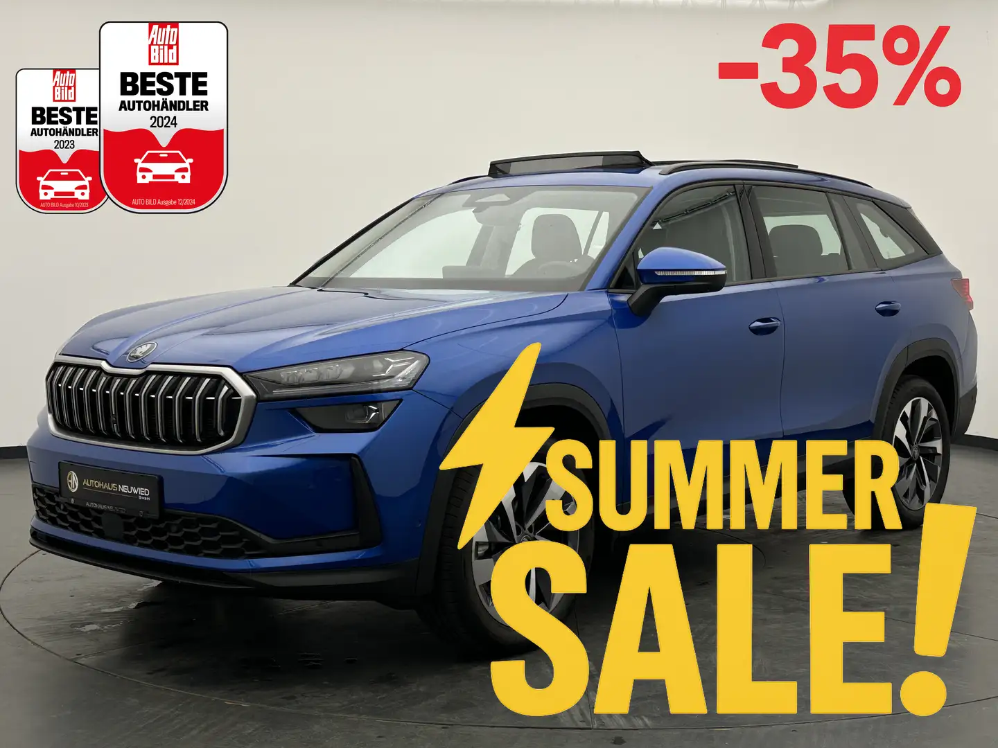 Skoda Kodiaq Kodiaq 2.0 TDI 4x4 DSG +7-SITZER+MATRIX+PANO+AHK Blau - 1