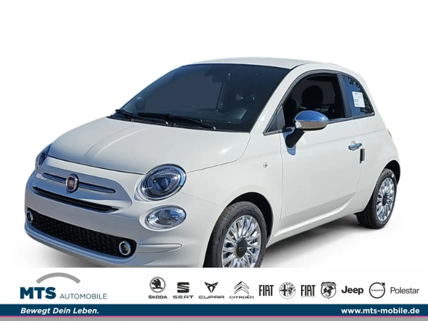 Fiat 500 MY23-1.0 GSE Hybrid Apple CarPlay Android Auto Kli Blanc - 1