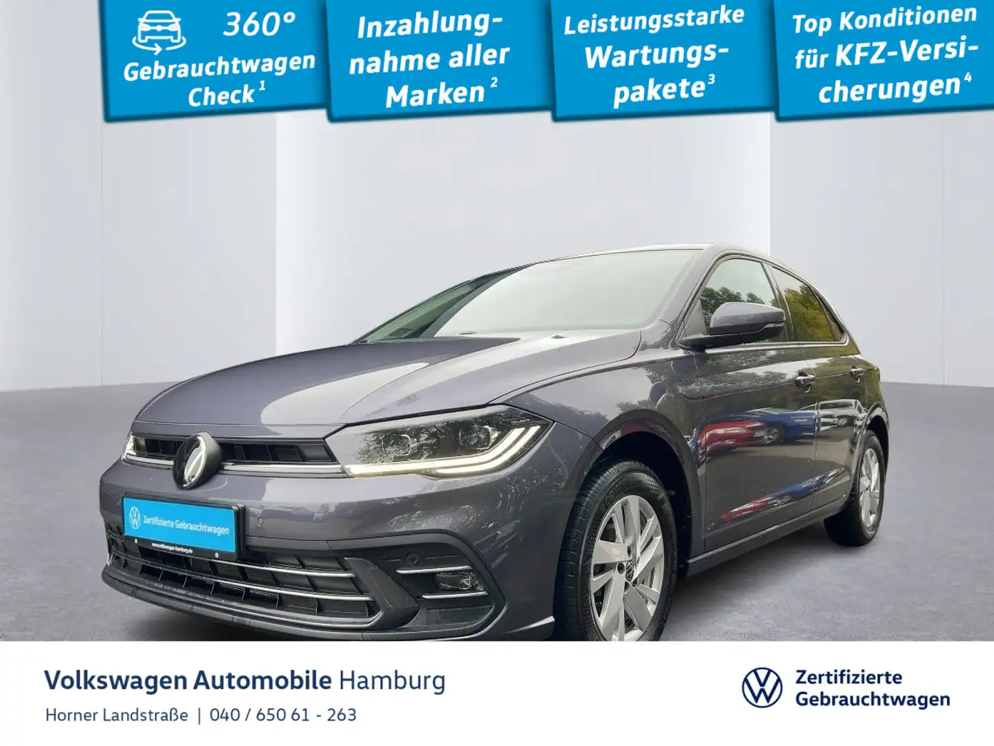 Volkswagen Polo Style 1.0 TSI DSG Sitzheizung Einparkhilfe Grau - 1