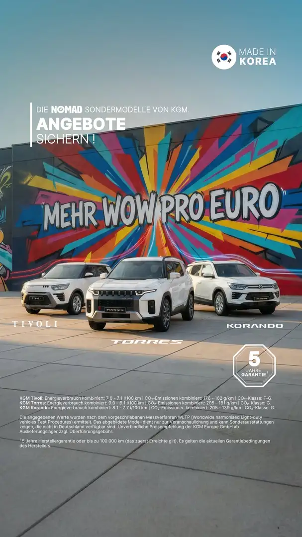 KGM Torres Hybrid - Sondermodell NOMAD. Sofort lieferbar. Blanco - 2