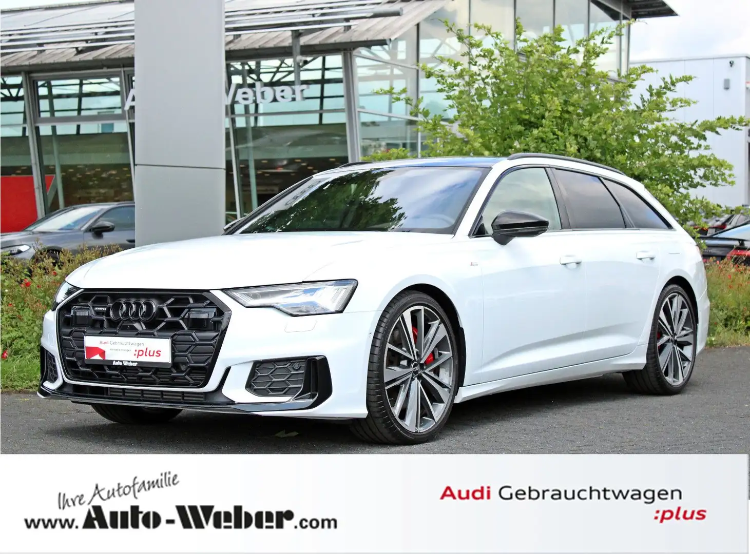 Audi A6 Avant 55TFSIe qu S LINE AHK PANO B&O MATRIX Weiß - 1