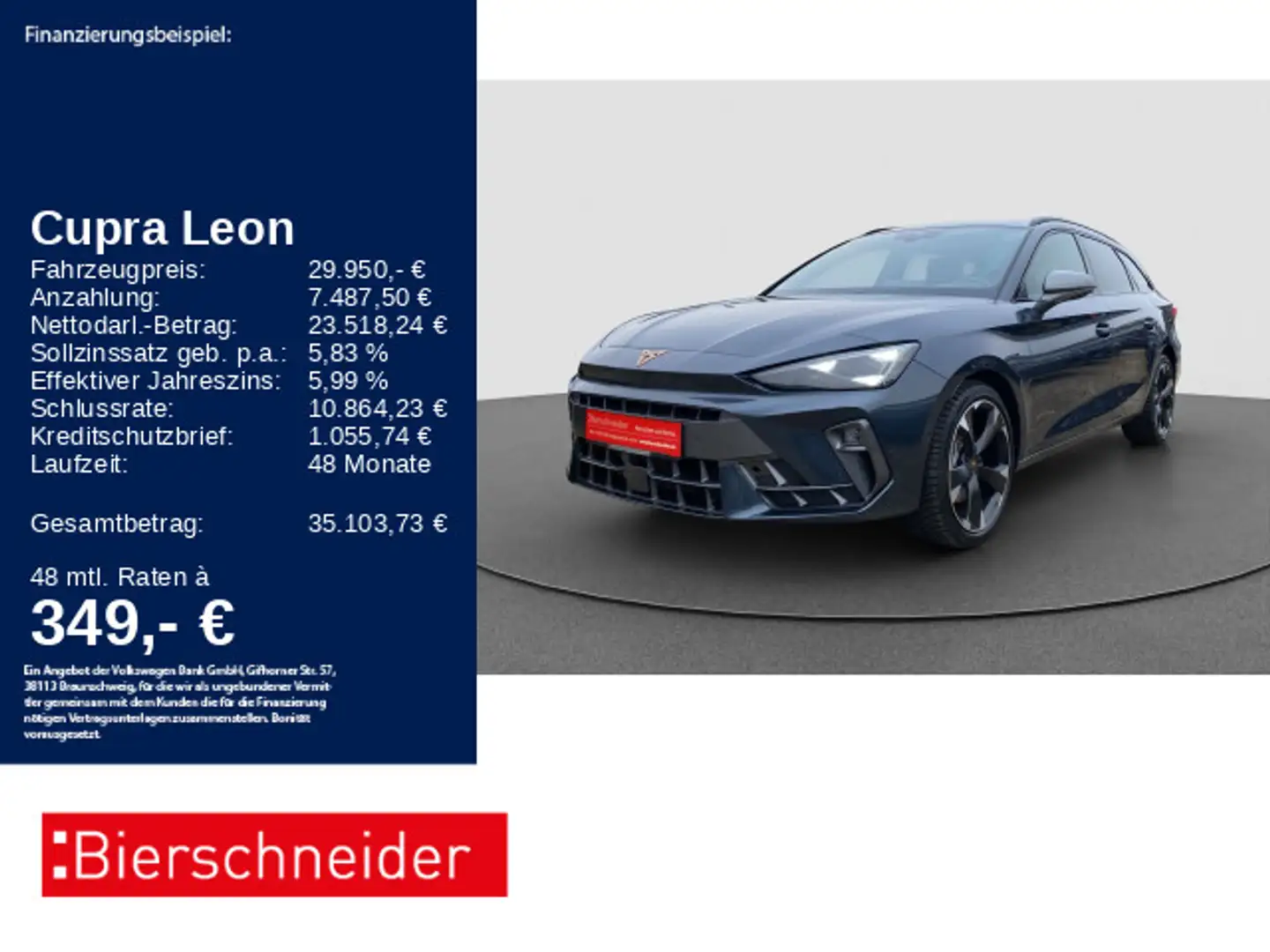 CUPRA Leon SP 2.0 TDI DSG EDGE eHECK GANZJAHR KEYLESS Gri - 1