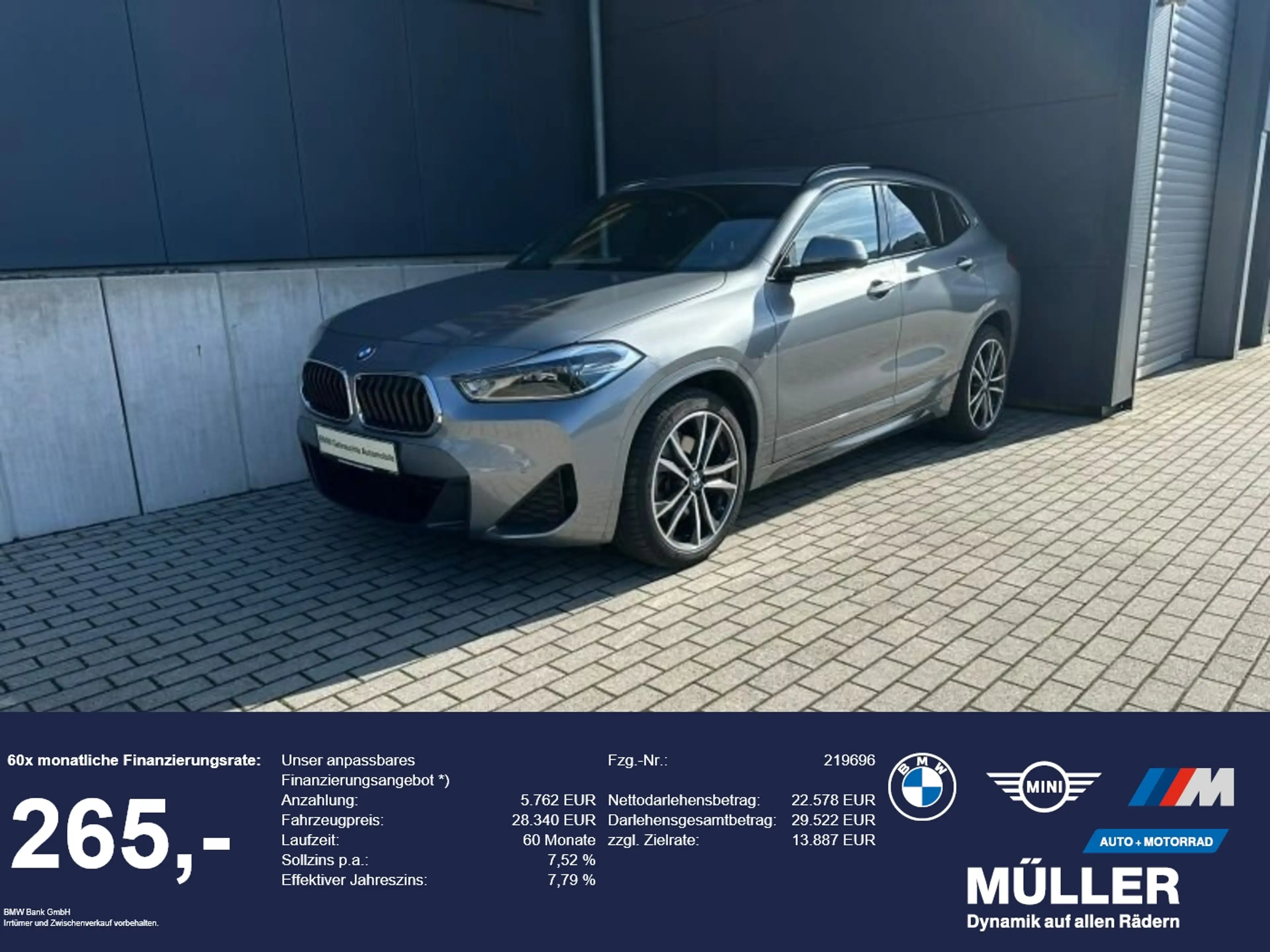 BMW X2 sDrive20d SAG M Sport LED/NAV+/HUD/PANO/CAM