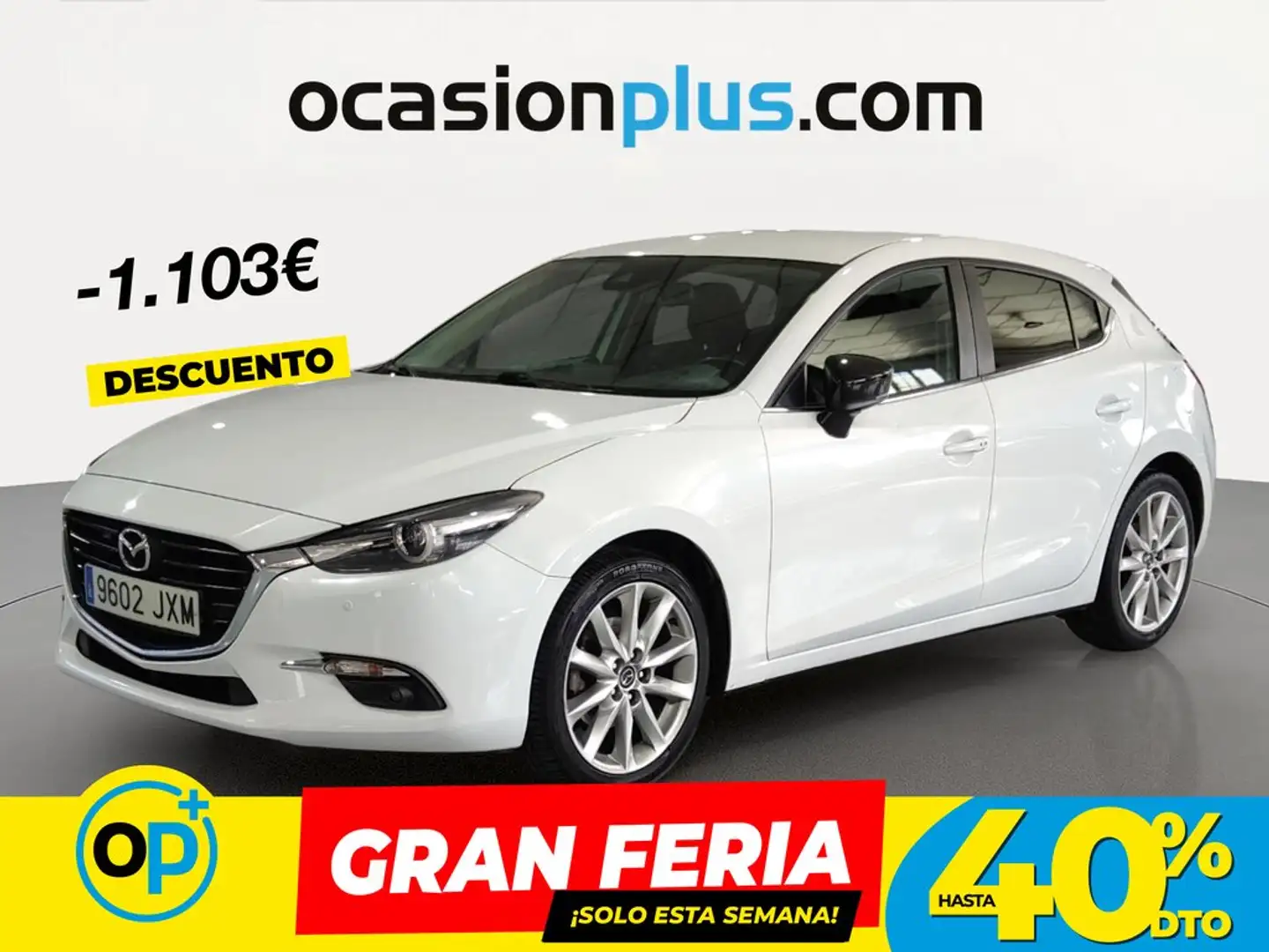Mazda 3 2.0 Luxury Navegador 88kW Blanco - 1