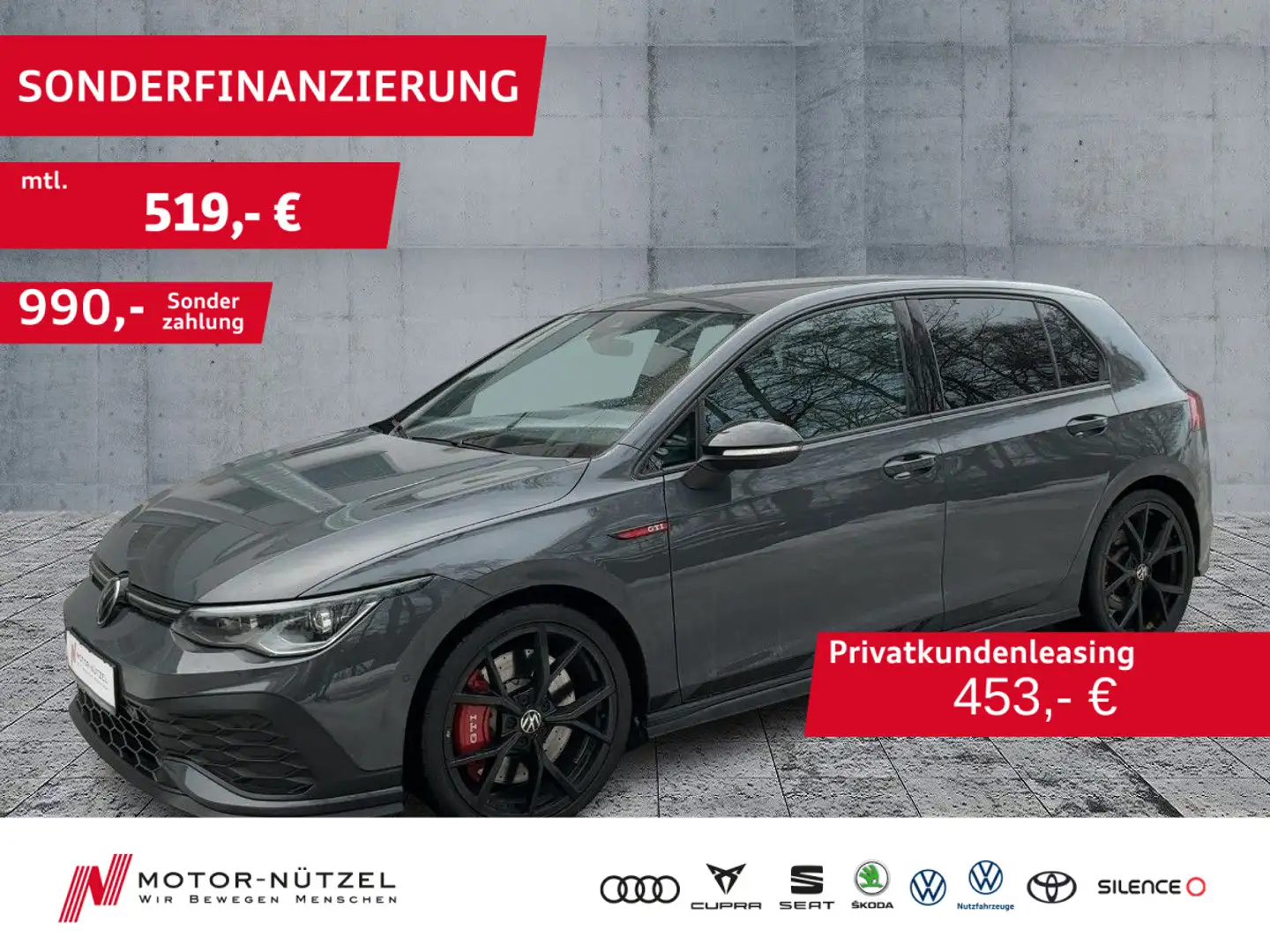 Volkswagen Golf GTI CLUBSPORT MATRIX+NAVI+ACC+SHZ+RFK+PANO Grau - 1