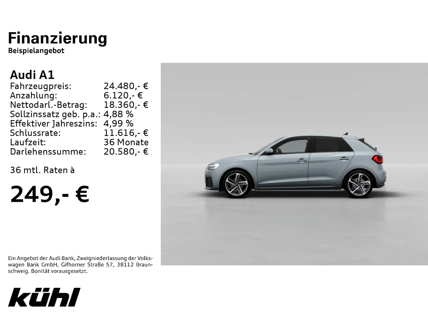 Audi A1 25 Sportback TFSI LED ACC Grau - 2
