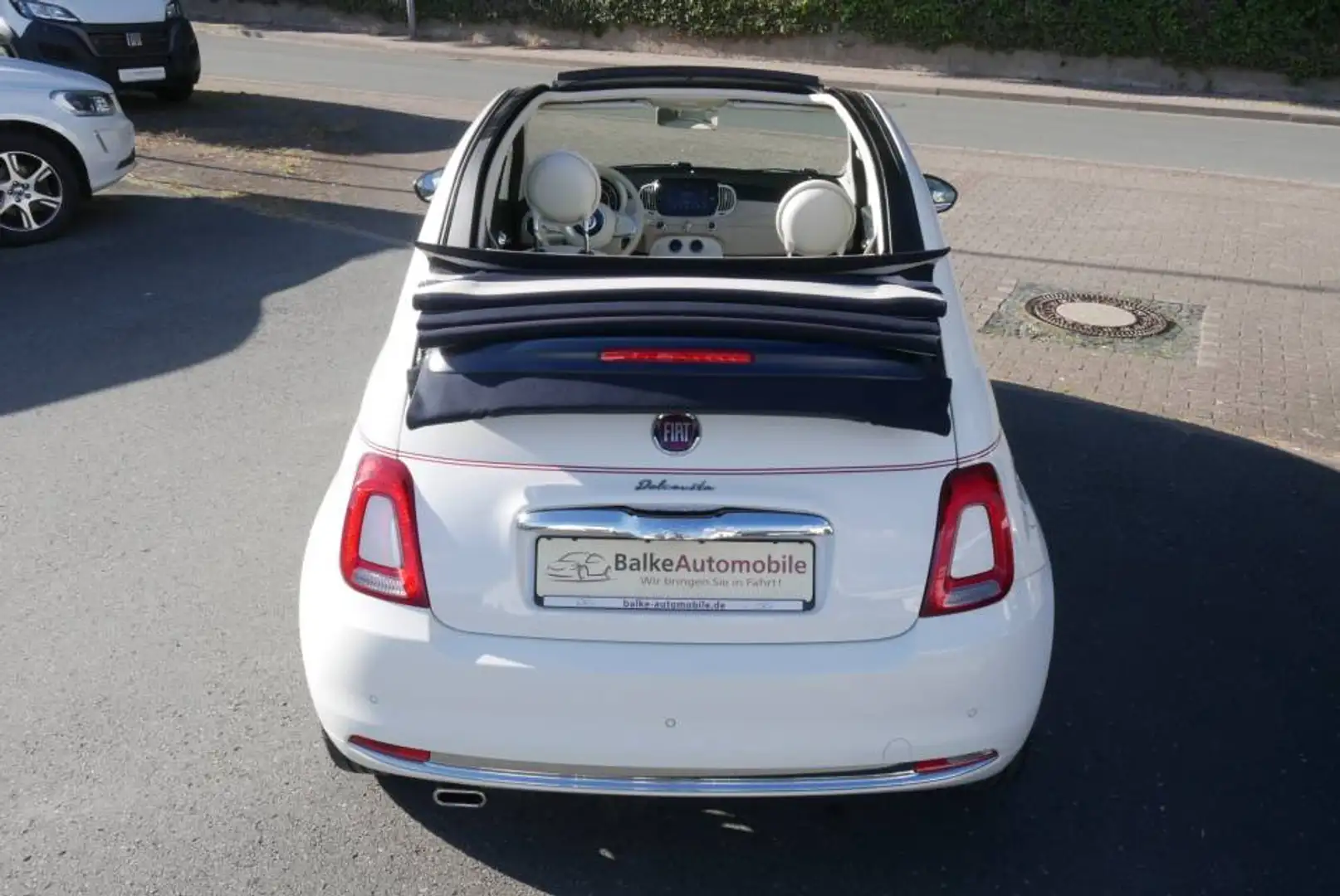 Fiat 500C Cabrio DOLCEVITA *Leder weiss*VOLL!*Sondermodell!* Weiß - 2