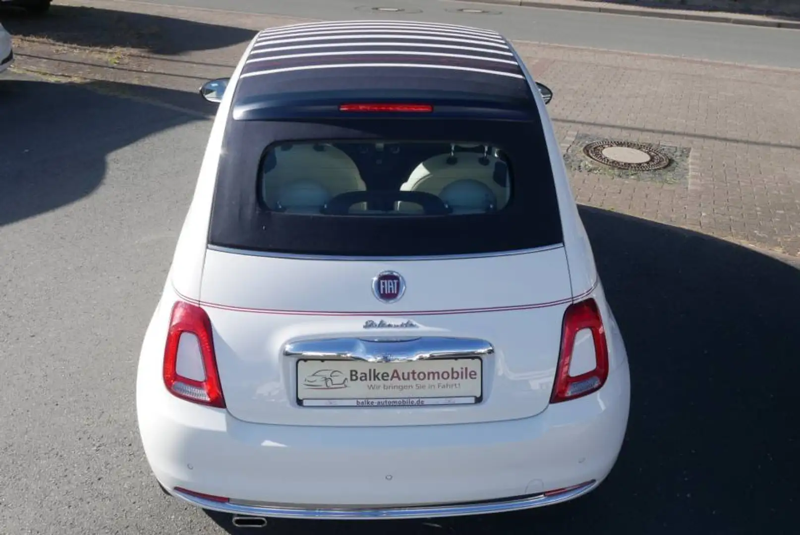 Fiat 500C Cabrio DOLCEVITA *Leder weiss*VOLL!*Sondermodell!* Weiß - 1