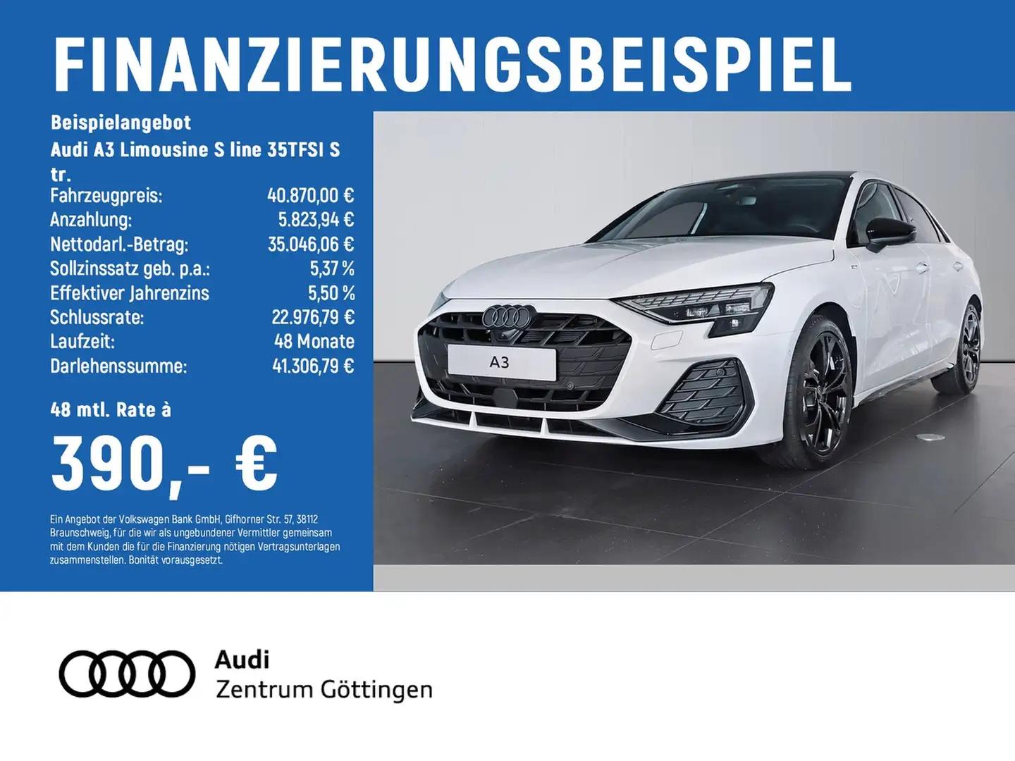 Audi A3 Limousine S line 35TFSI S tr. LED+SOUND+OPTIK Wit - 2