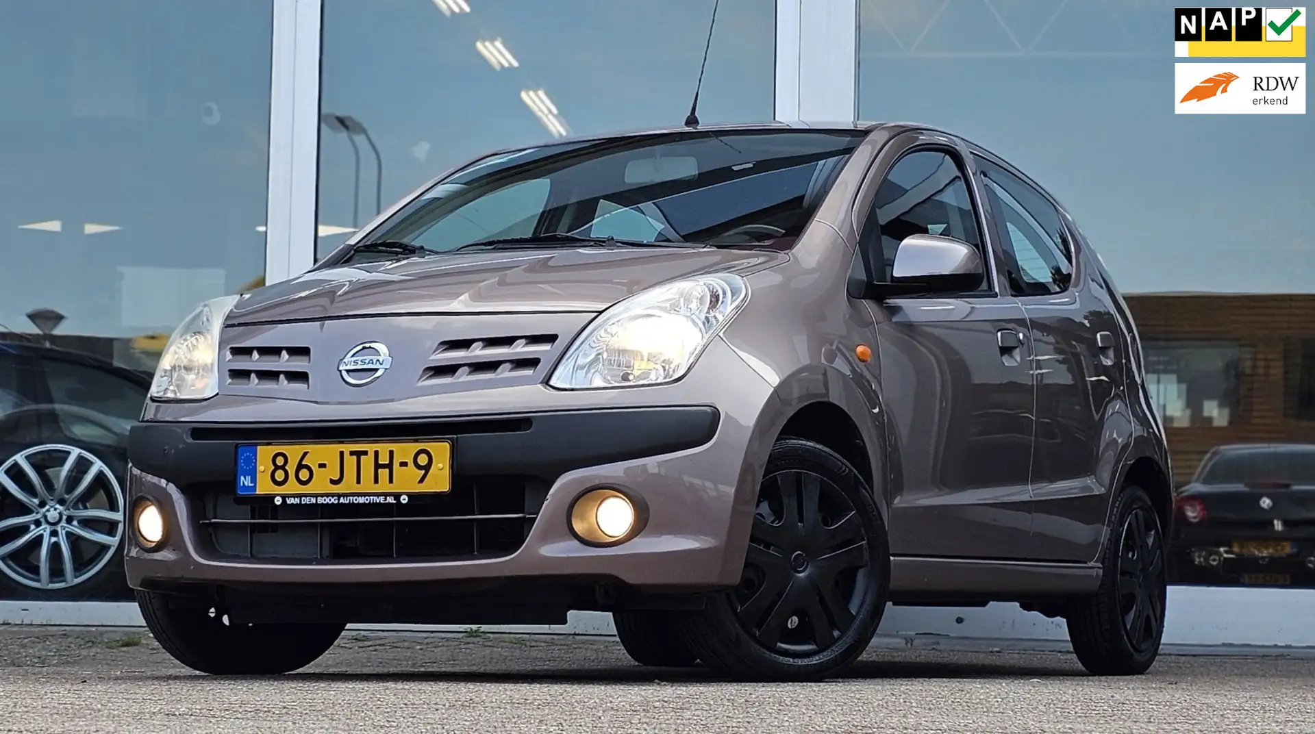 Nissan Pixo 1.0 Acenta Airco 100% Onderhouden 5-Drs APK 05-09- Beige - 1