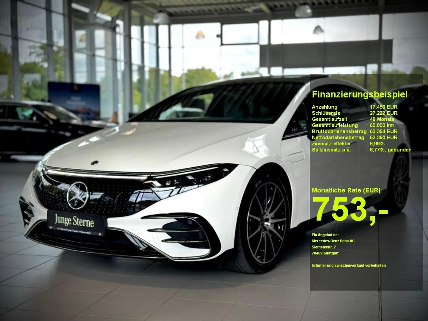 Mercedes-Benz EQS 450+ AMG+Night+MBUX+PANO+KAMERA+AIRMATIC Weiß - 1