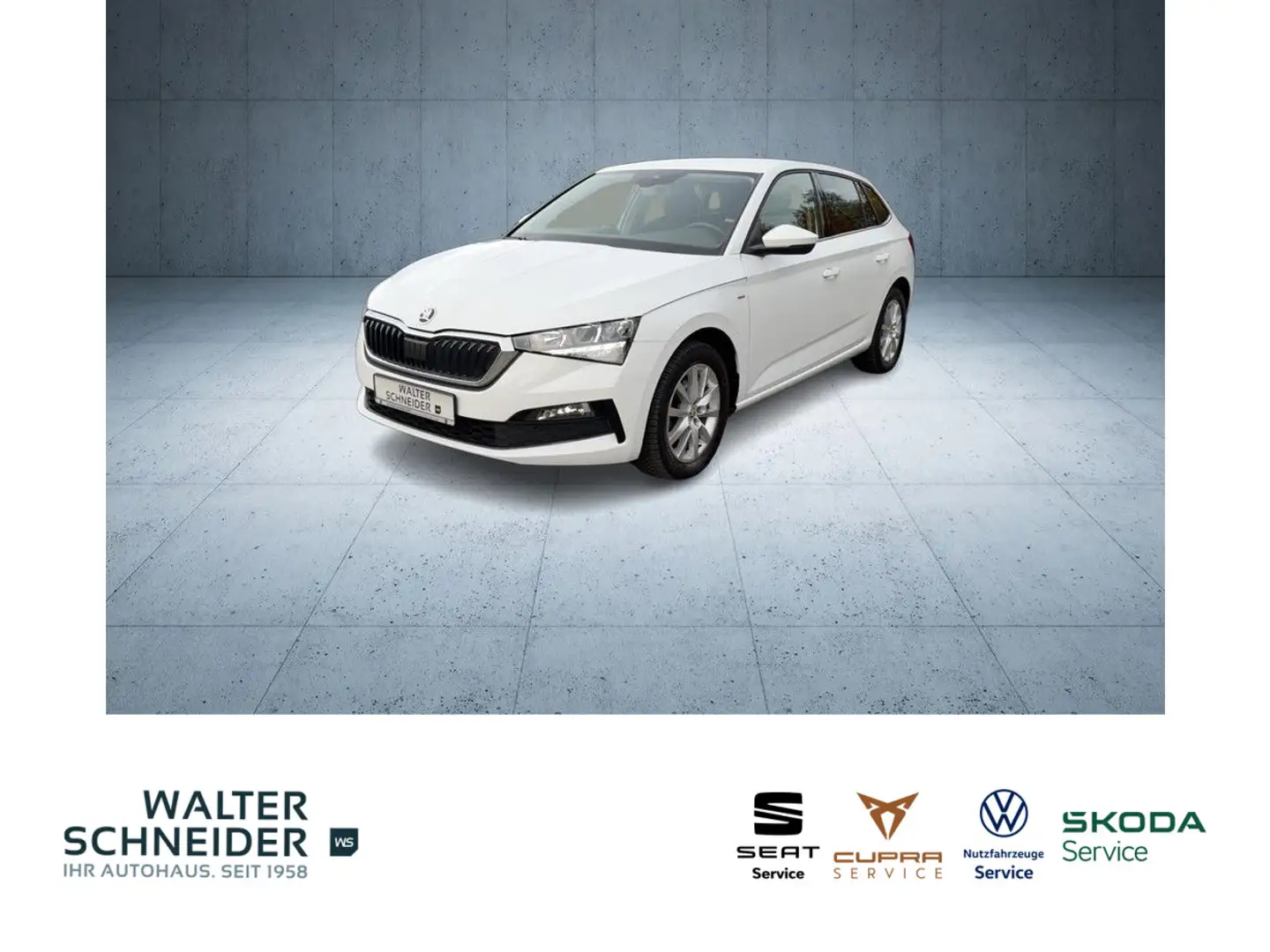 Skoda Scala 1.0 TSI Tour Navi LED SHZ Blanc - 1