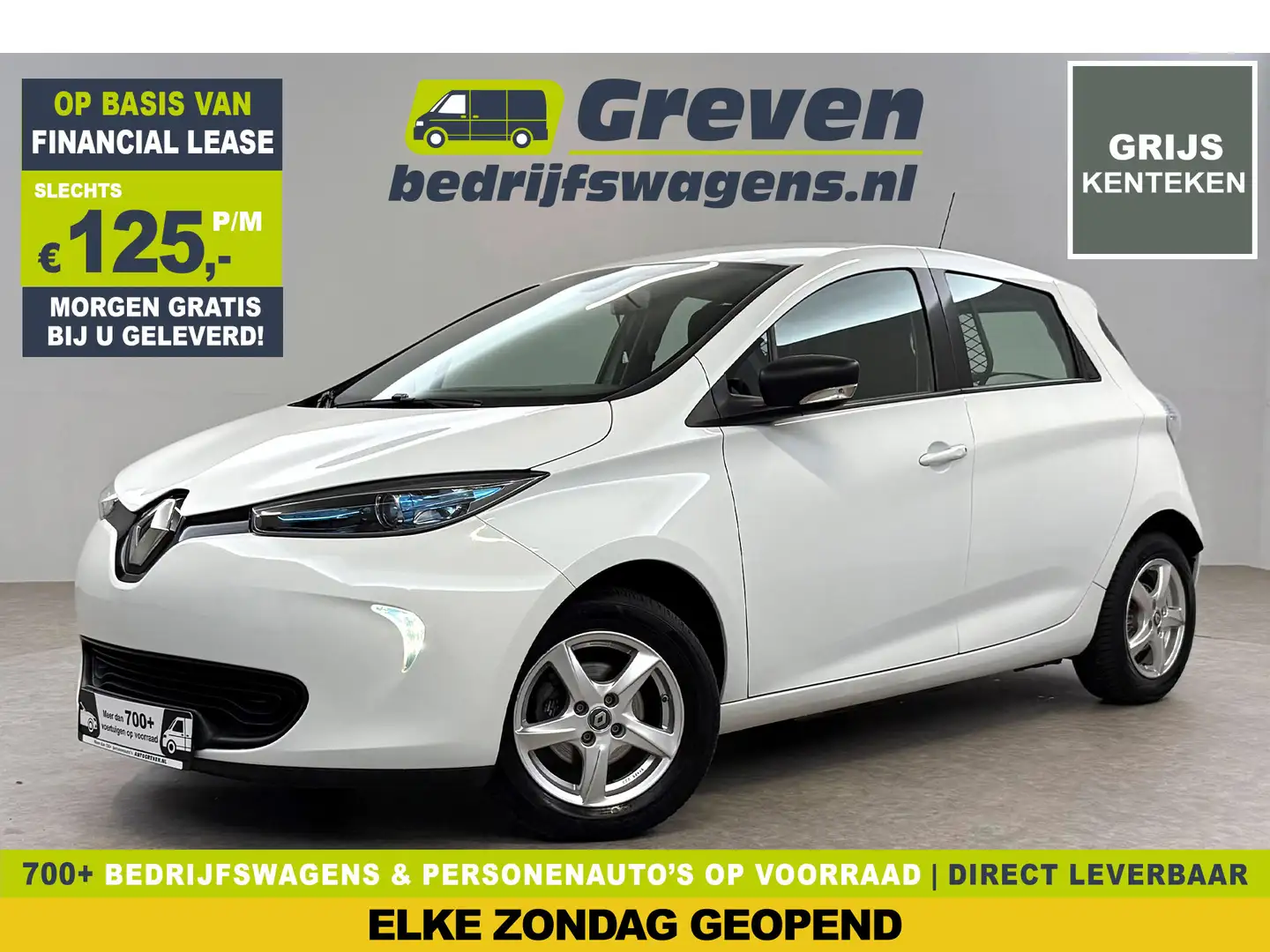 Renault ZOE Cargo Huur Accu 41 kWh | SOH 90% | VAN | Grijs Ken Blanc - 1