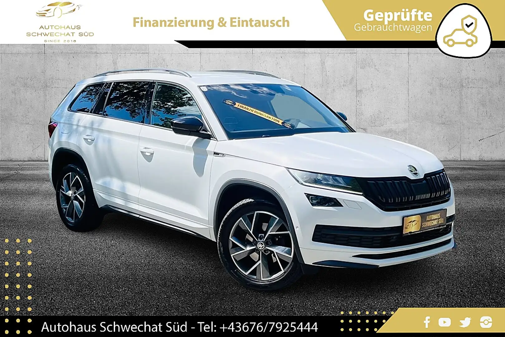 Skoda Kodiaq 1,5 TSI Sportline DSG // NAVI // ACC // VIRTUAL... Weiß - 1