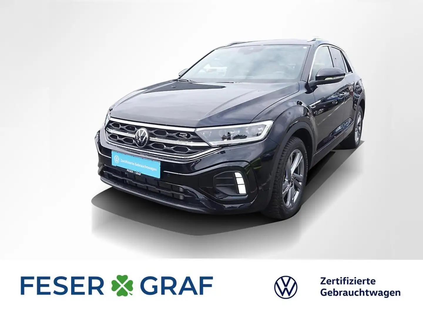Volkswagen T-Roc 1.5 TSI R-Line DSG ACC AHK LED Navi RüKa Zwart - 1