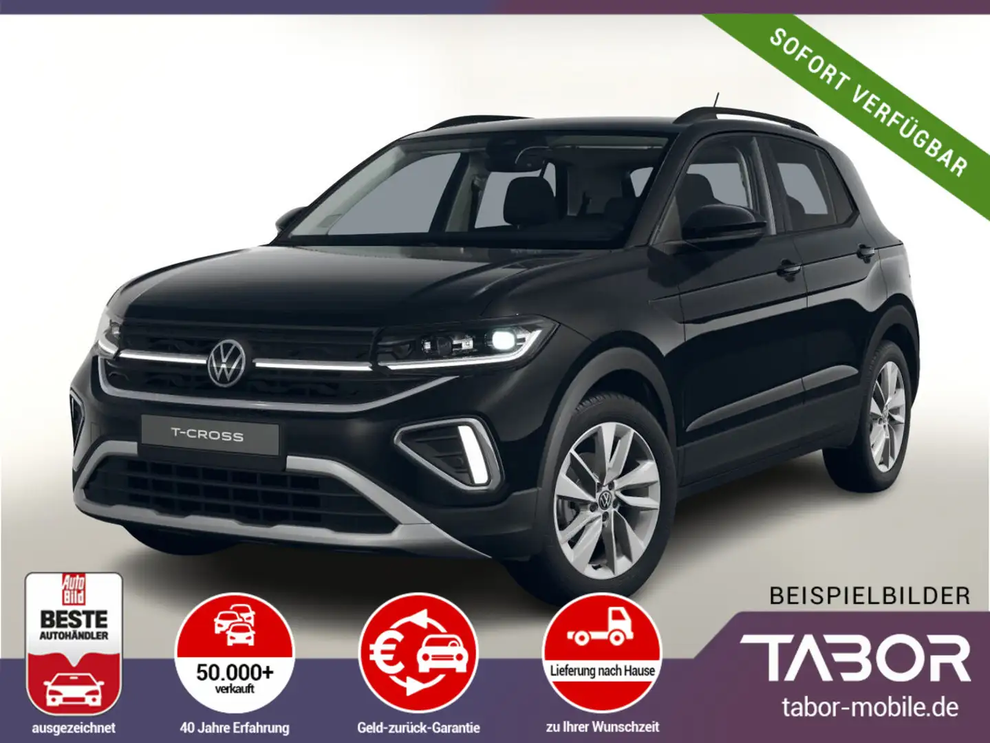 Volkswagen T-Cross 1.0 TSI 115 DSG IQ.Light 17Z 2ZClim SHZ Schwarz - 2