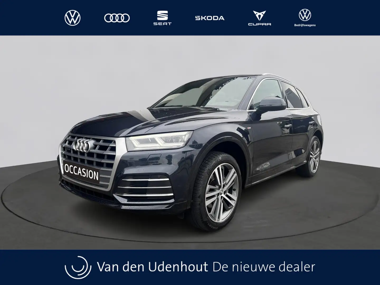 Audi Q5 2.0 TFSI 252pk Quattro S Line Edition / Getint Gla Blauw - 1