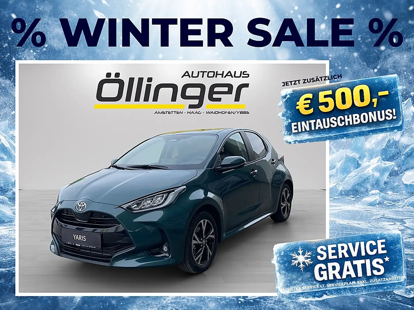 Toyota Yaris 1,5 VVT-i Hybrid Active Drive Grün - 1