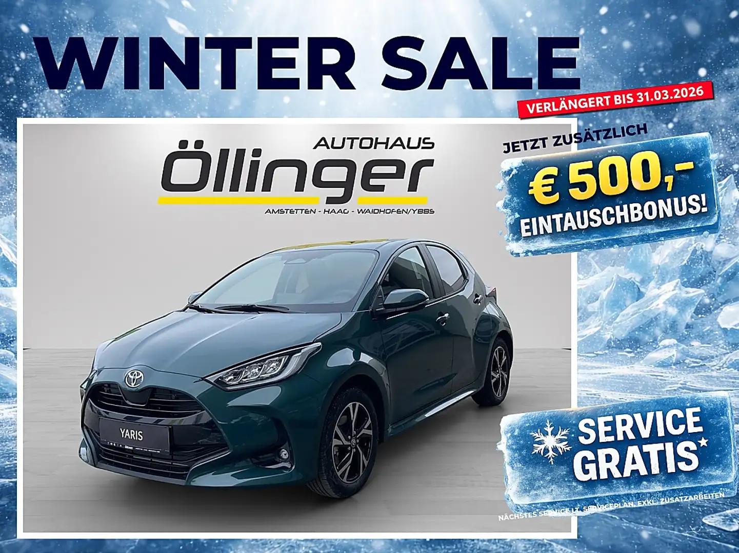 Toyota Yaris 1,5 VVT-i Hybrid Active Drive Grün - 1