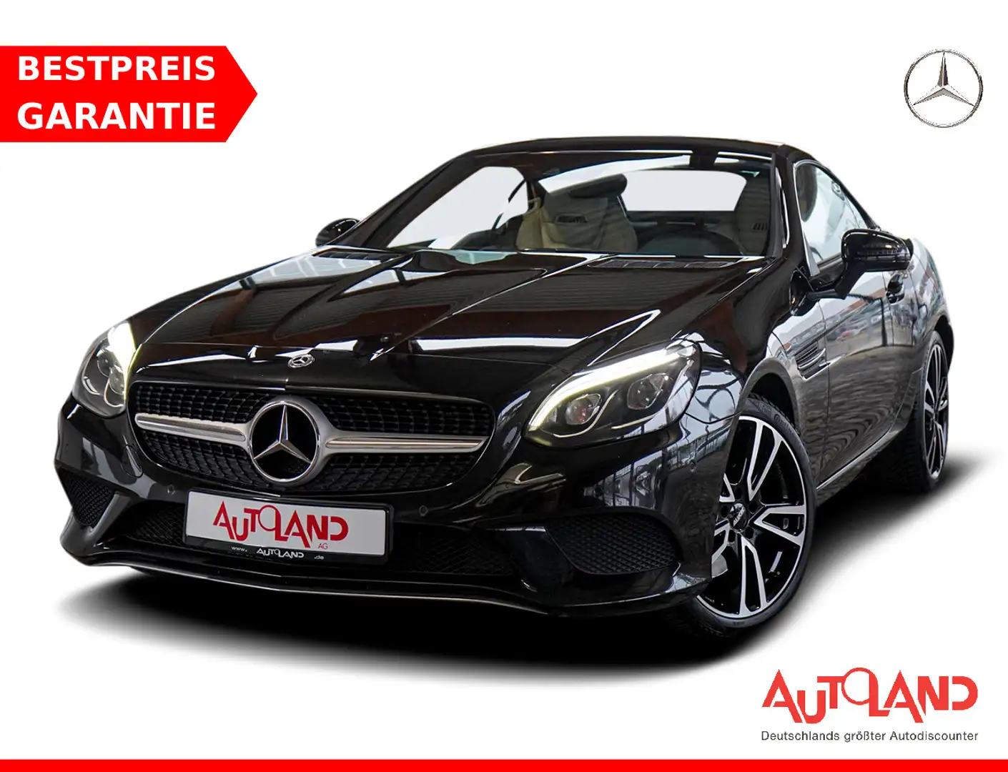 Mercedes-Benz SLC 200 LED Totwinkel DAB Tempomat PDC Klimaaut. Negro - 1