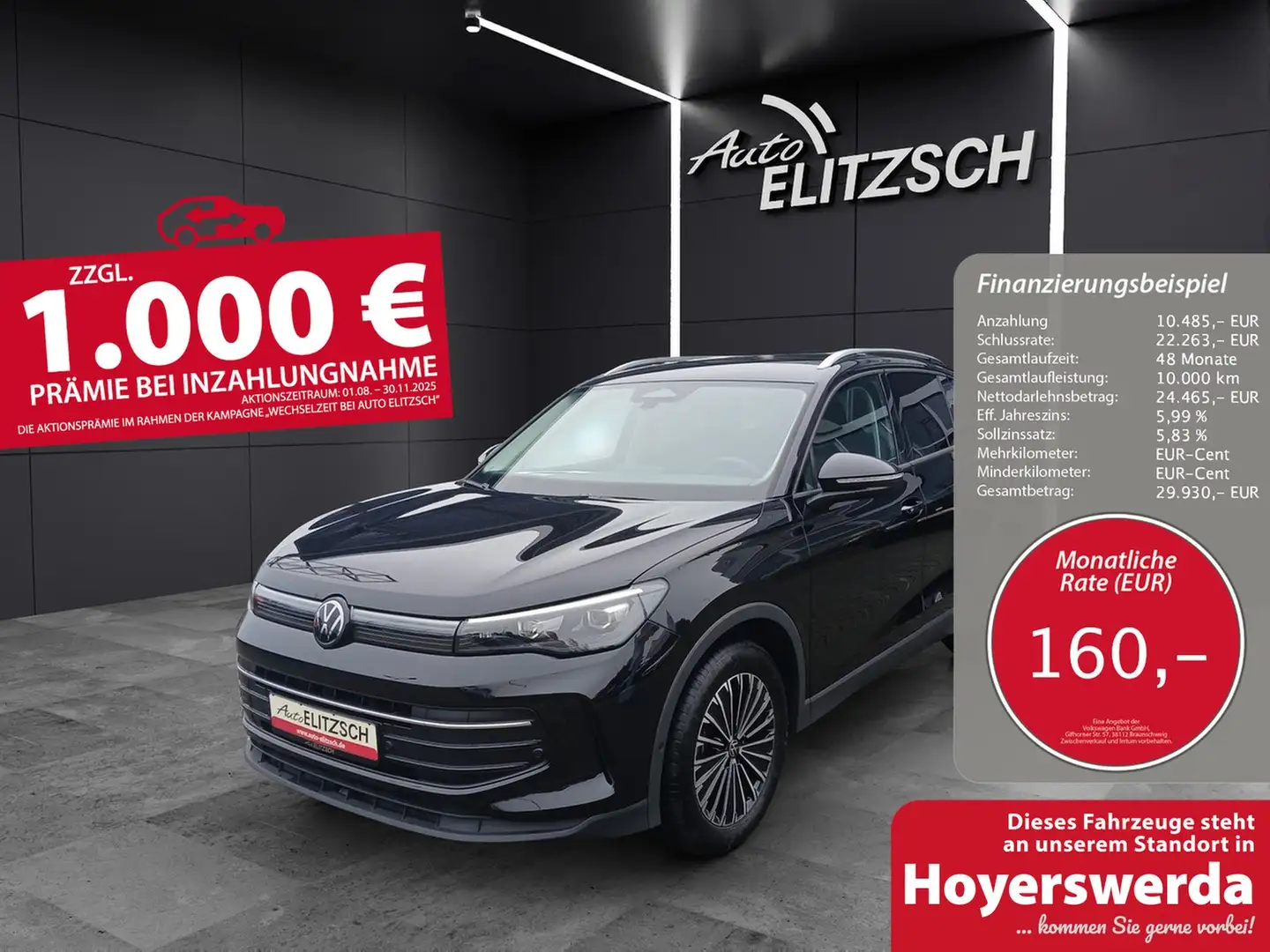 Volkswagen Tiguan eTSI Life DSG LED AHK Navi AID ACC RFK SH Schwarz - 1