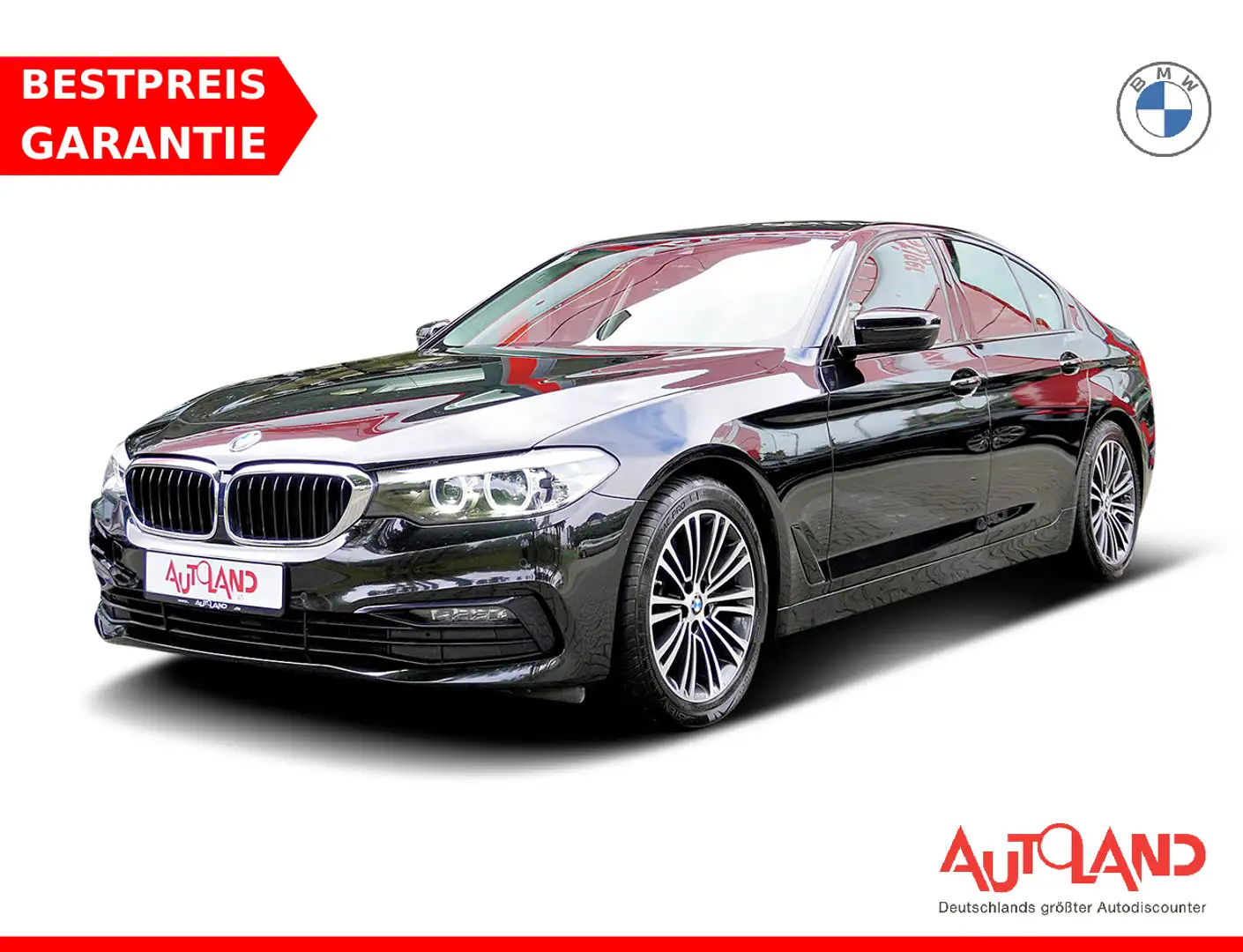 BMW 520 520d Sport Line LED Navi Sitzheizung Teilleder Schwarz - 1