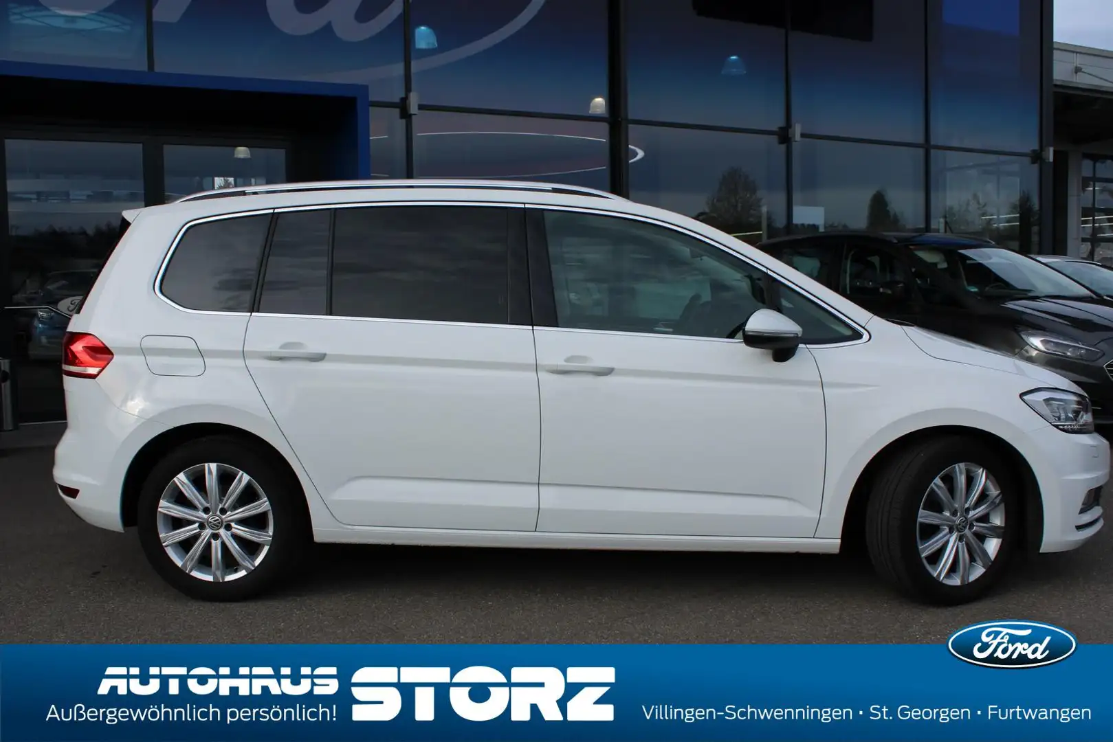 Volkswagen Touran Highline BMT/Start-Stopp AUTOMATIK|ABSTANDS TEMPOM Weiß - 2
