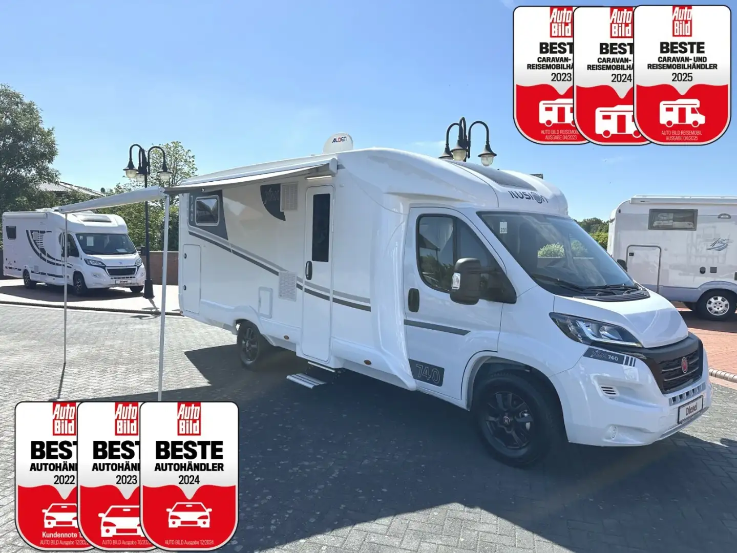 Overig T740 XMK +UNBENUTZT+Einzelbett+TV+Solar+Kamera+Hub Wit - 1
