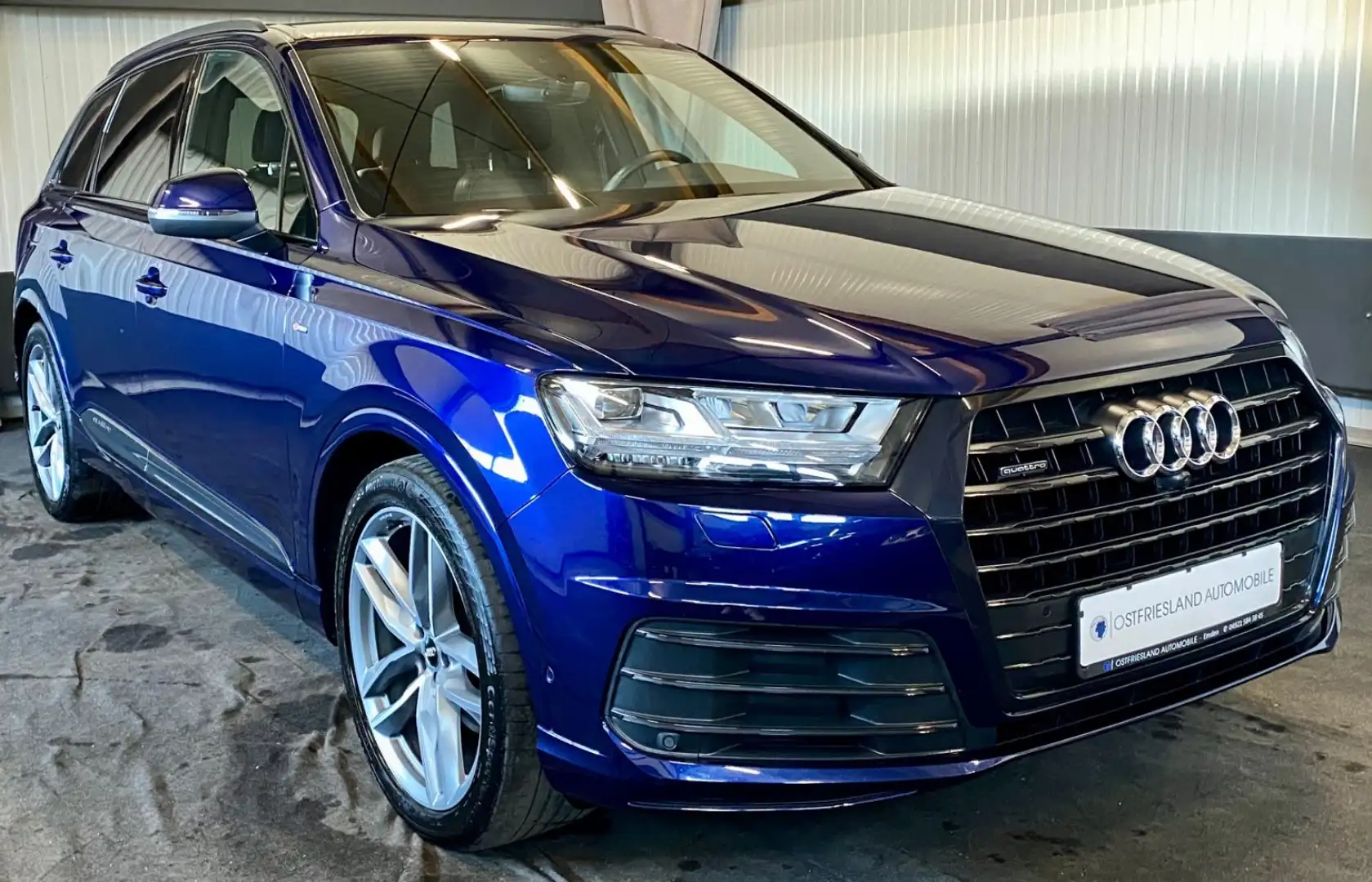 Audi Q7 50 TDI quattro,2 S-Line, ACC,LED,21 Zoll,Bose Kék - 1