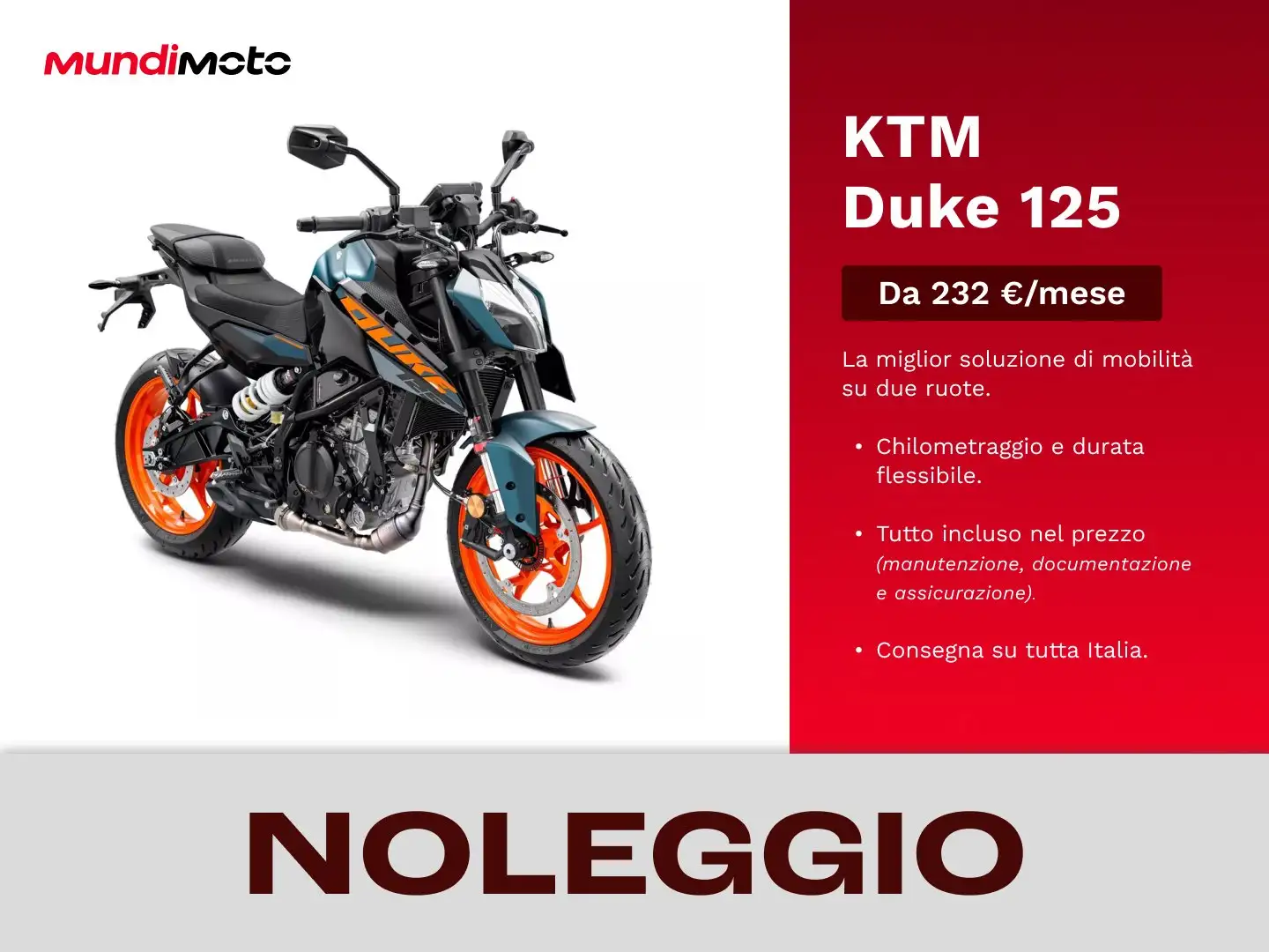 KTM 125 Duke Noleggio Azul - 1