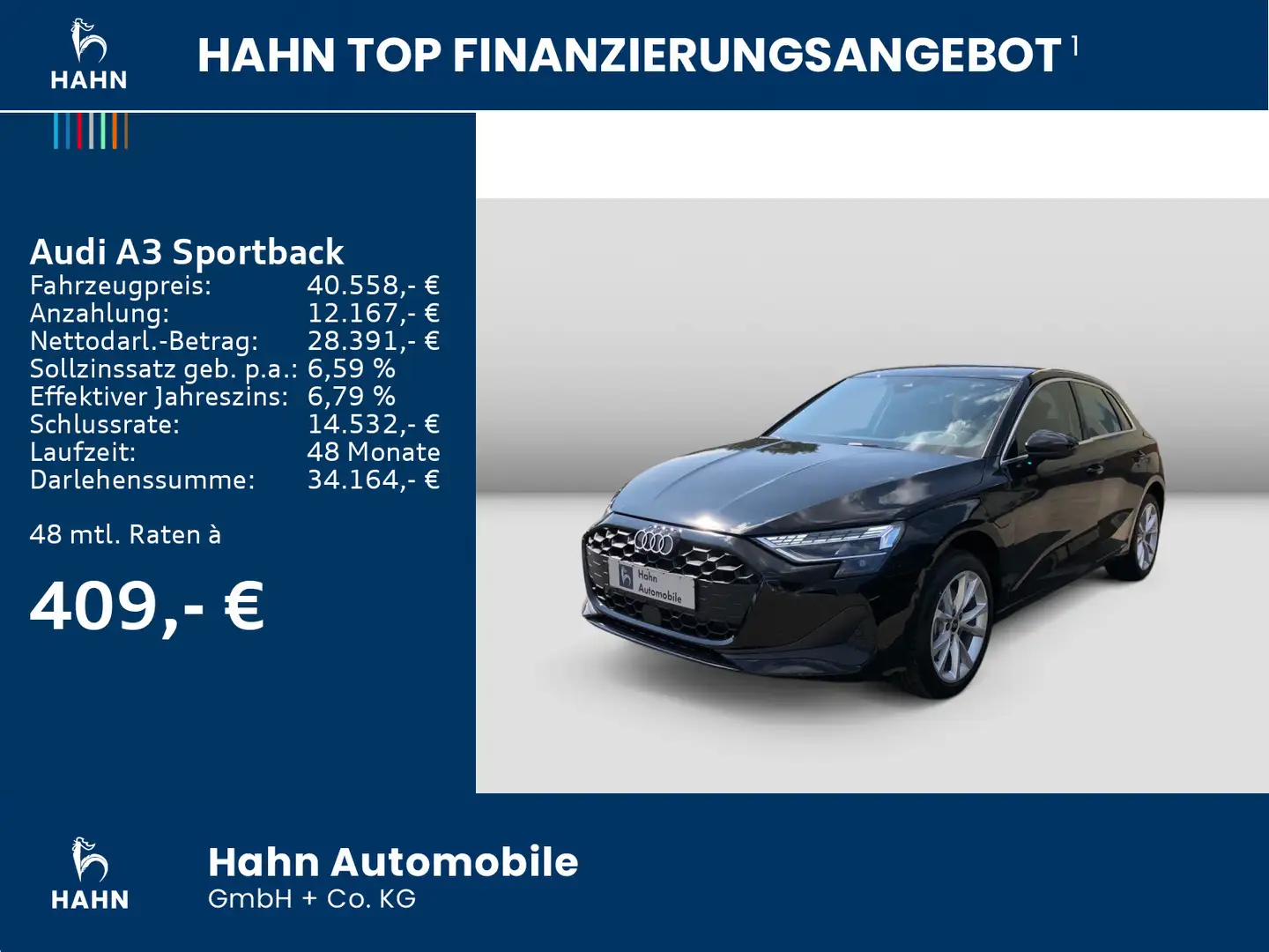 Audi A3 40 TFSI e 150(204) Schwarz - 2
