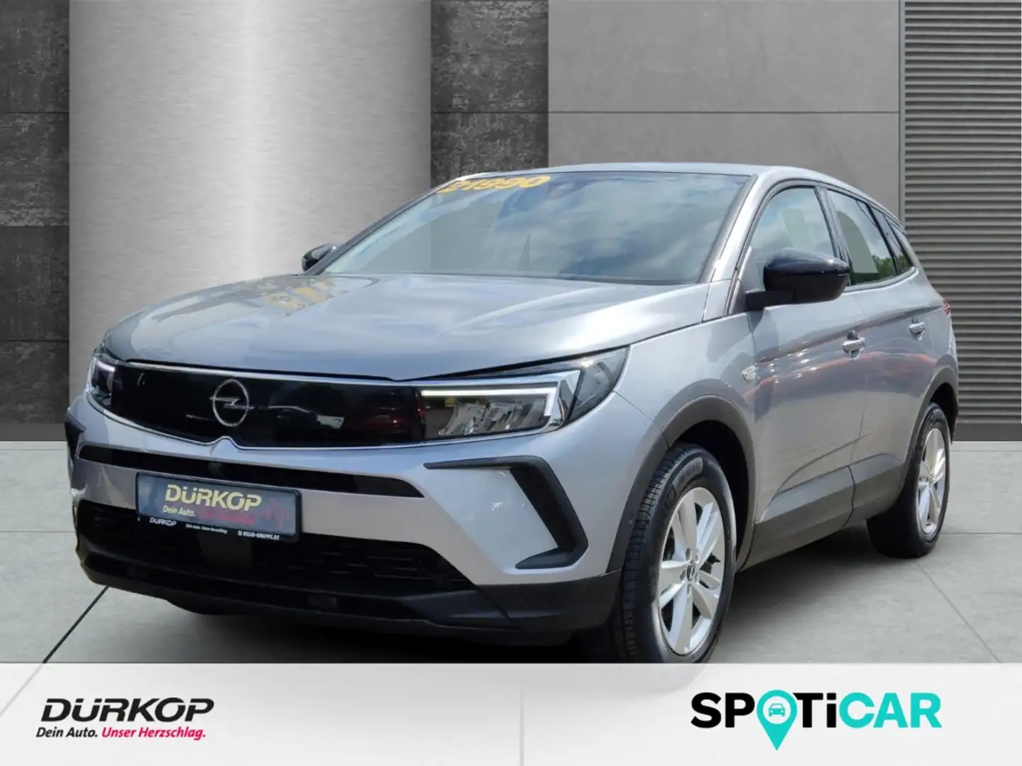 Opel Grandland 1.2 Turbo Automatik Rückfahrkam. PDCv+h Beheizb. F Grigio - 1